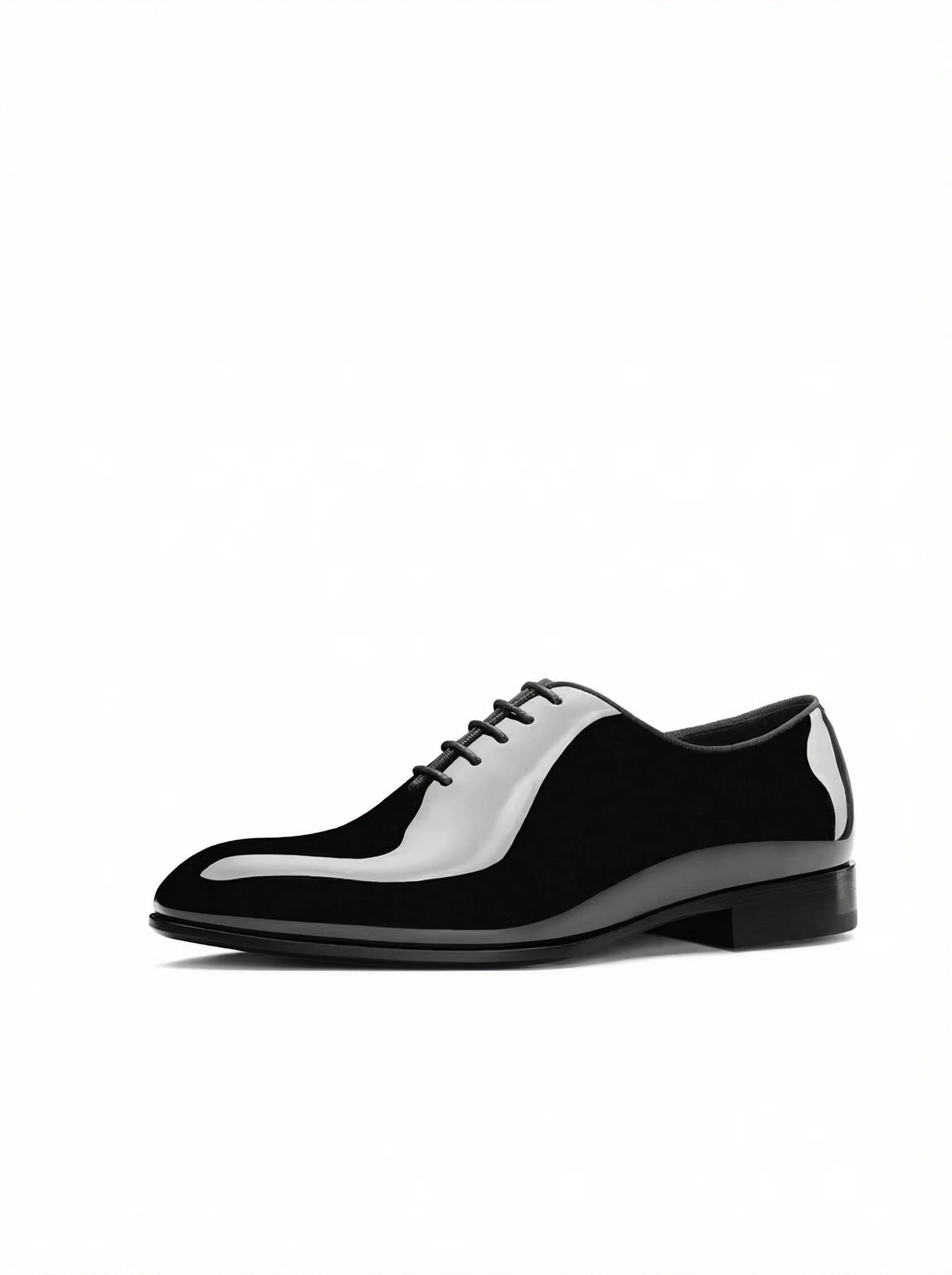 Black Patent Wholecut Oxford - Image 2