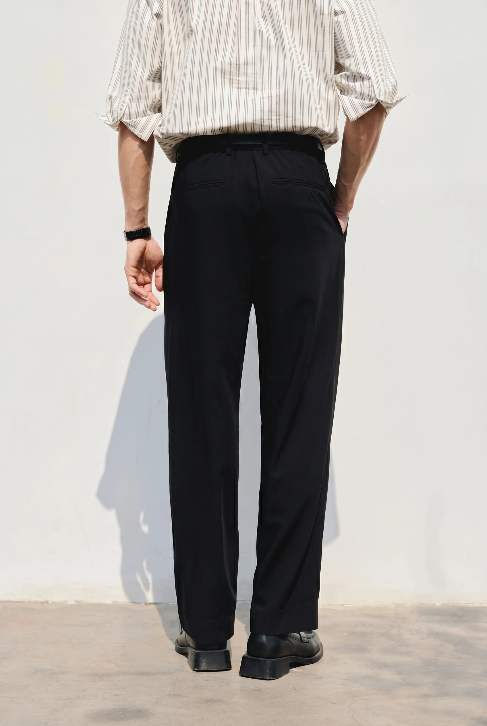 Black Pleated Trousers - Image 4