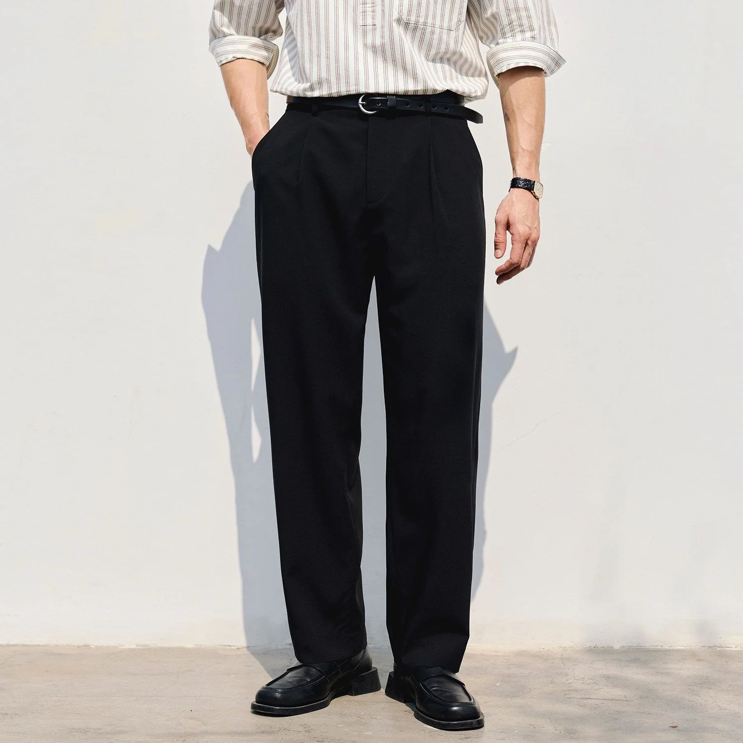 Black Pleated Trousers - Image 6
