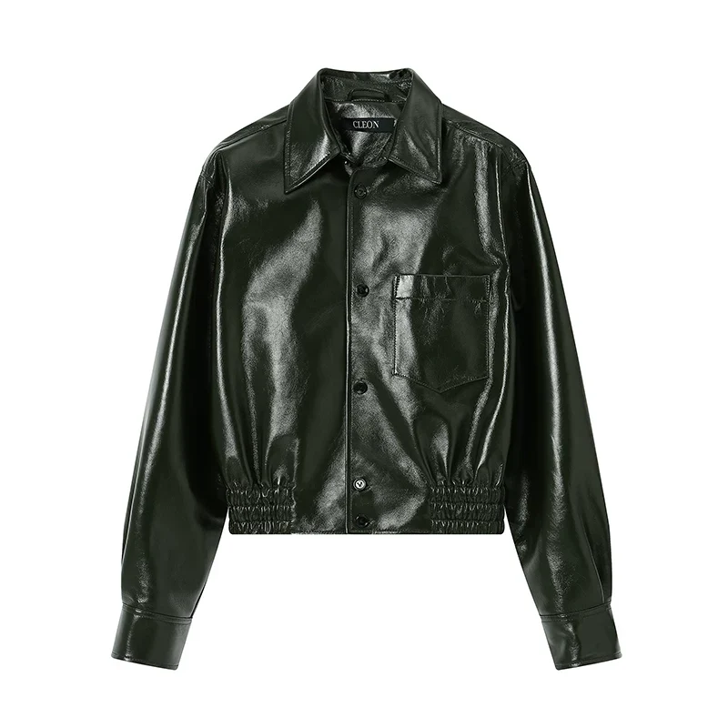 Black Sheepskin Blouson Jacket - Image 7