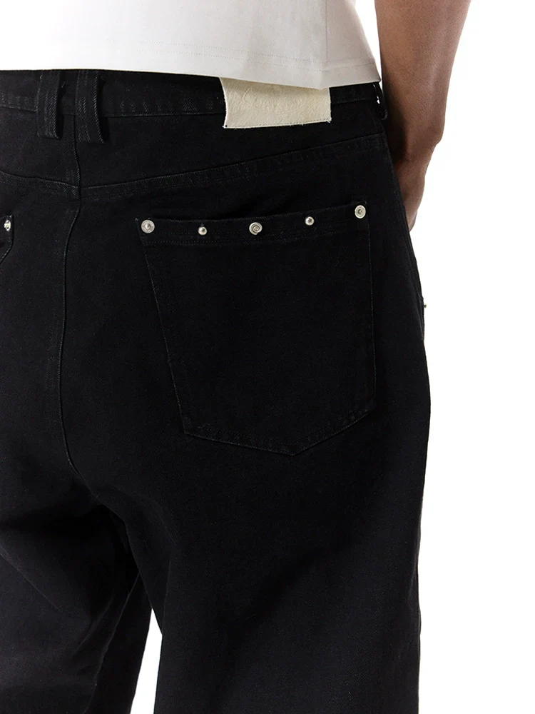 Black Studded Wide-Leg Jeans - Image 5