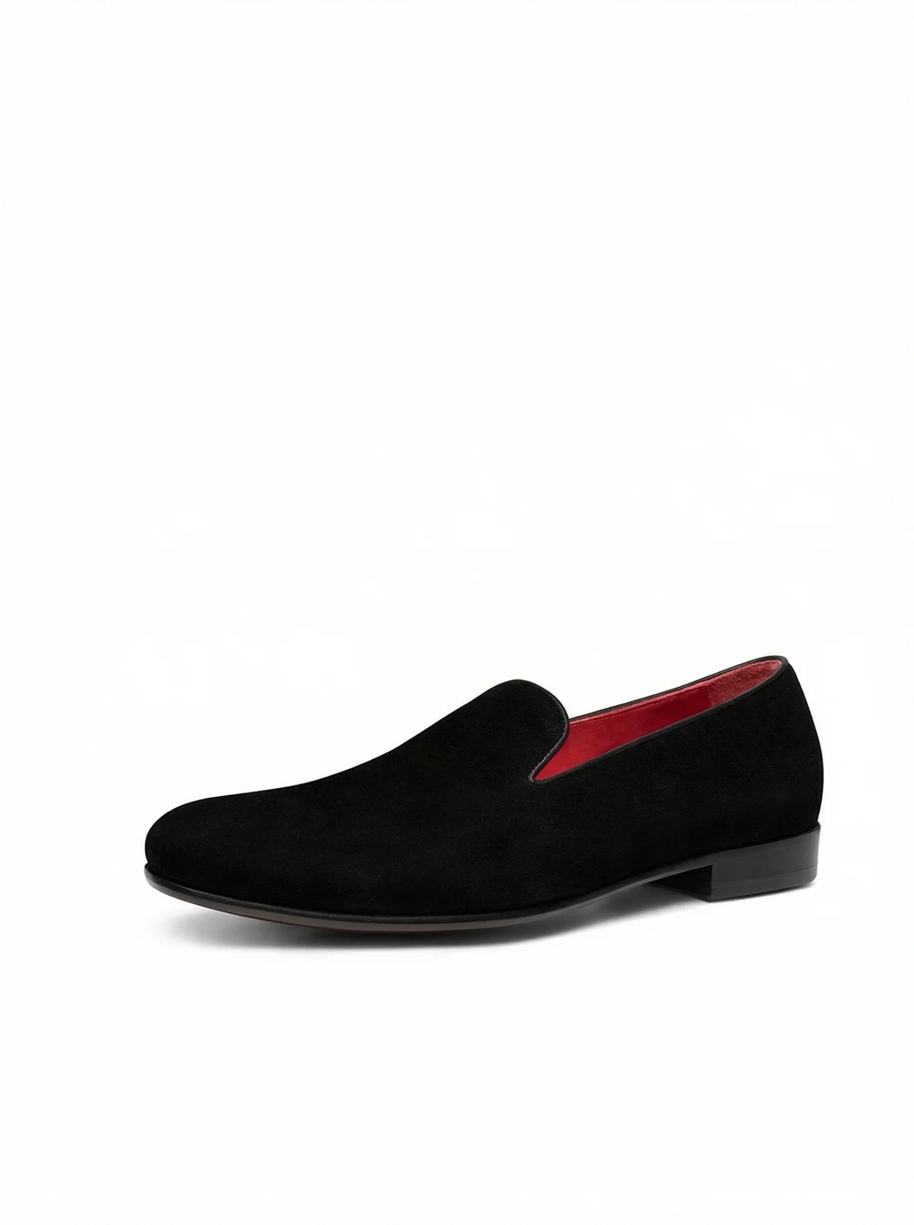 Black Suede Smoking Slippers