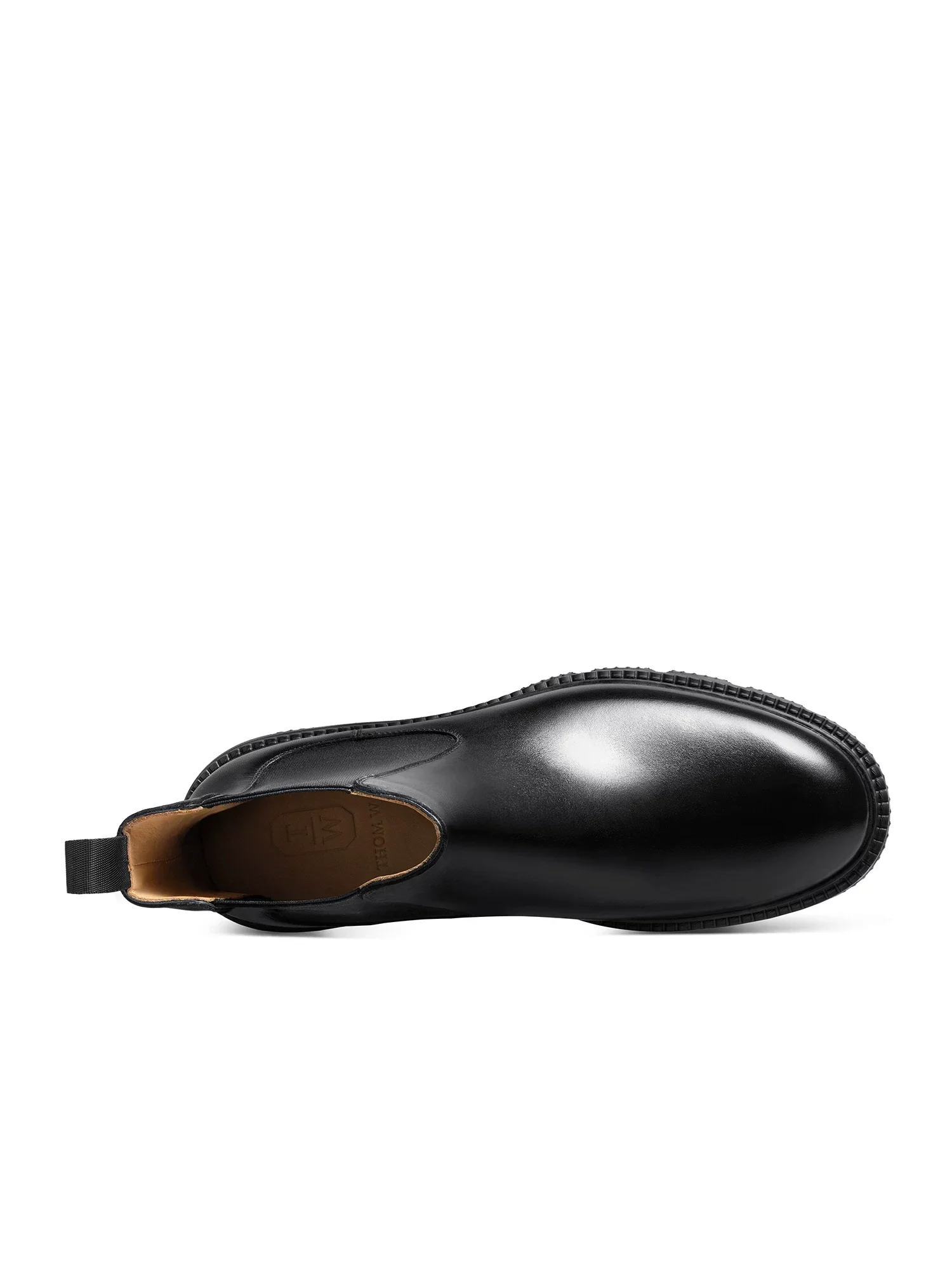 Black Top-Grain Leather Lug-Sole Chelsea Boot - Image 2