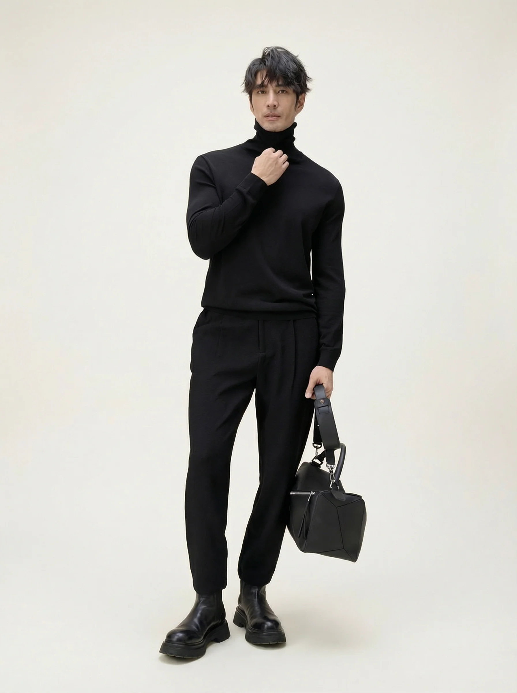 Black Turtleneck Knit