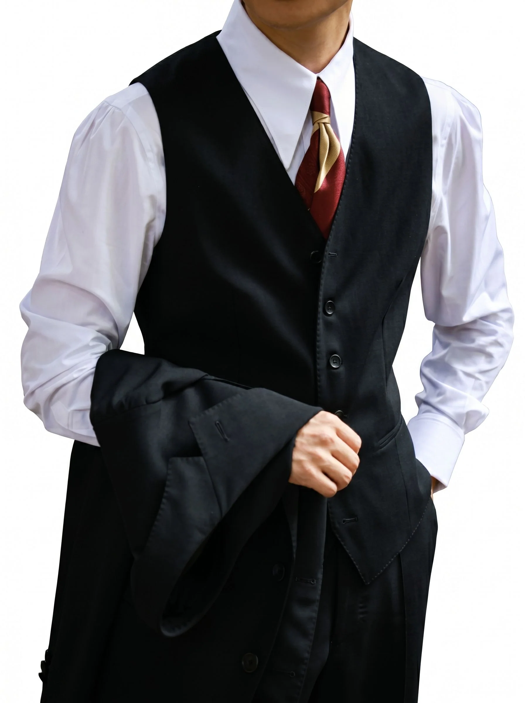 Black Wool Vest