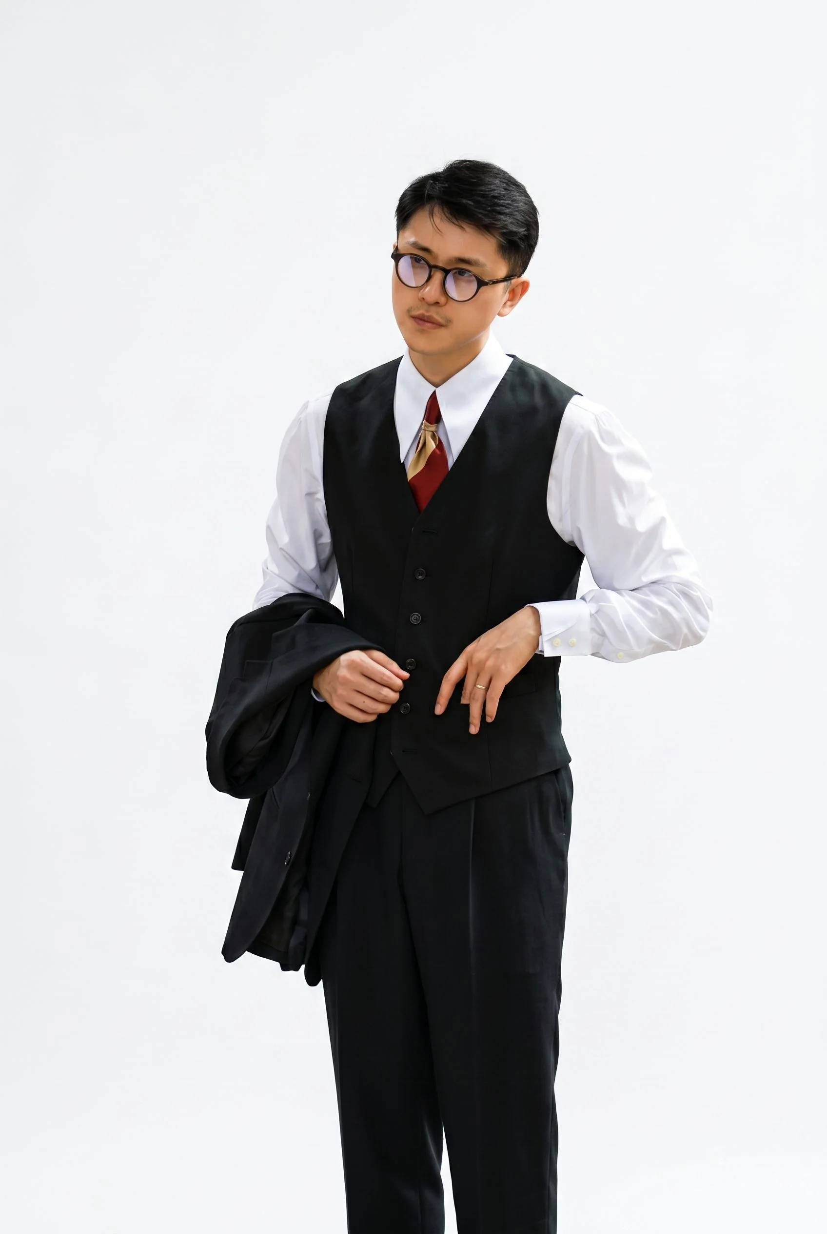 Black Wool Vest - Image 2