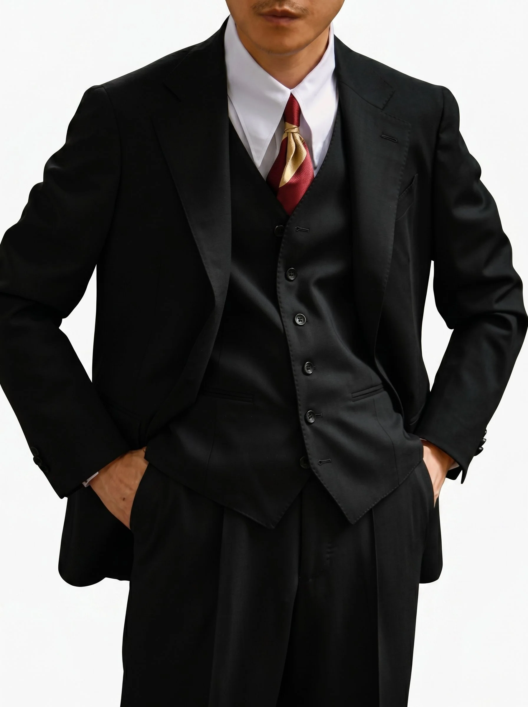 Black Wool Vest - Image 3