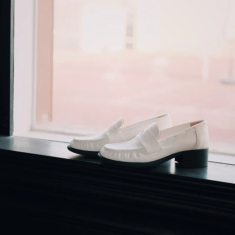Block-Heel Penny Loafers - Image 8