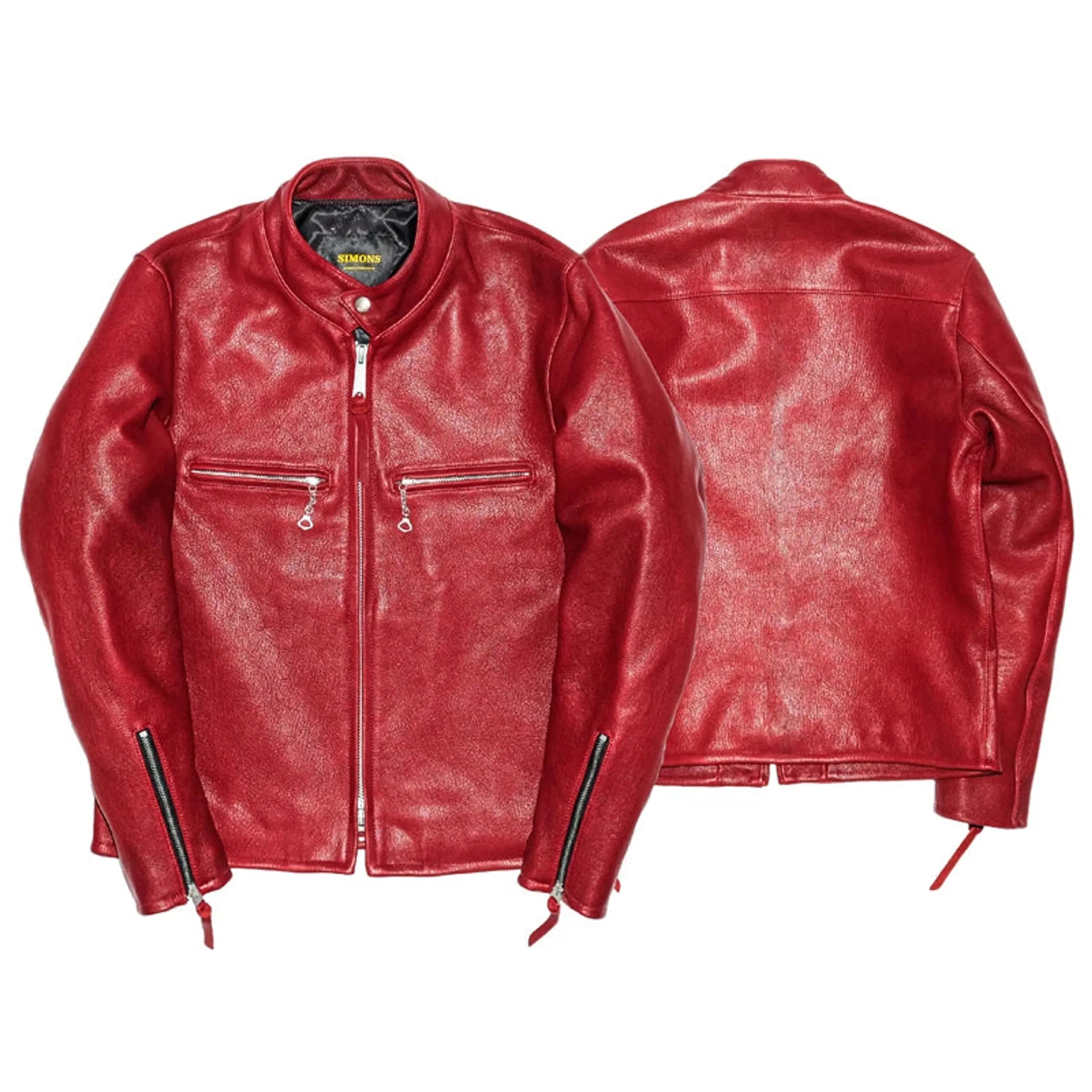 Bloodstone Goatskin Cafe Racer Jacket - Image 10