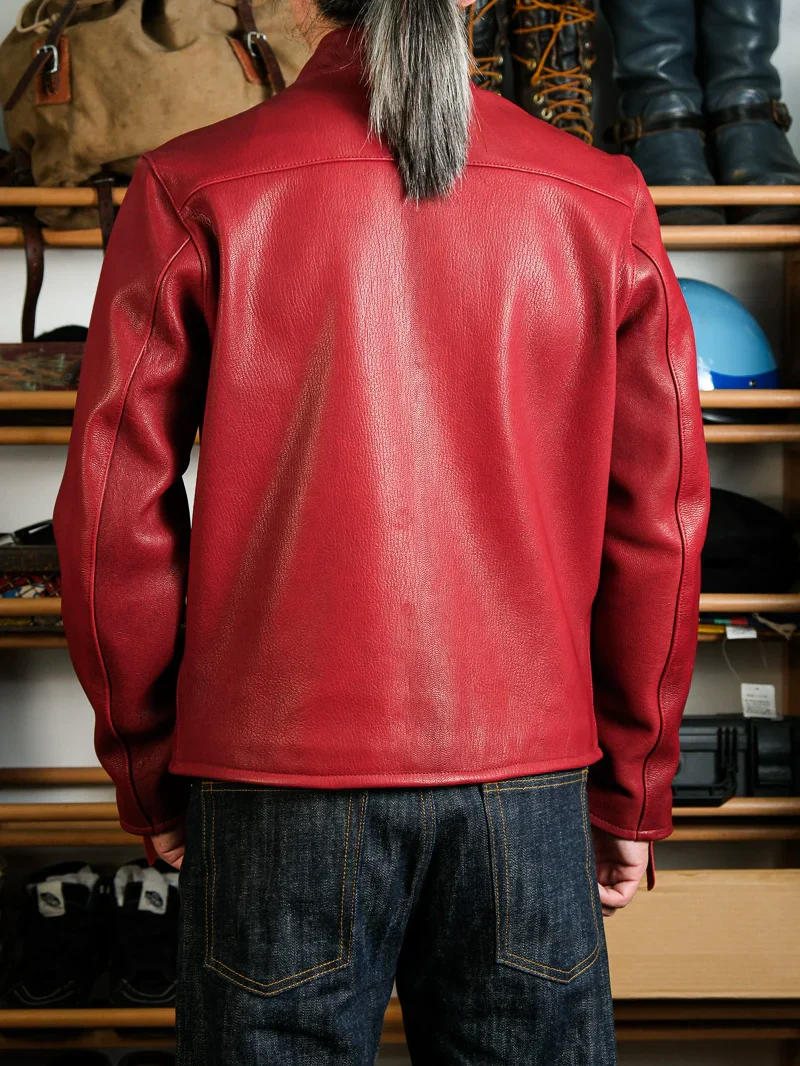 Bloodstone Goatskin Cafe Racer Jacket - Image 2
