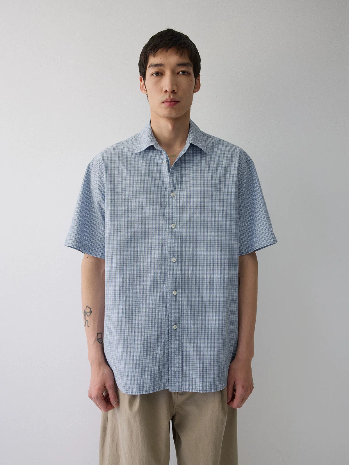 Blue Check Shirt - Image 5