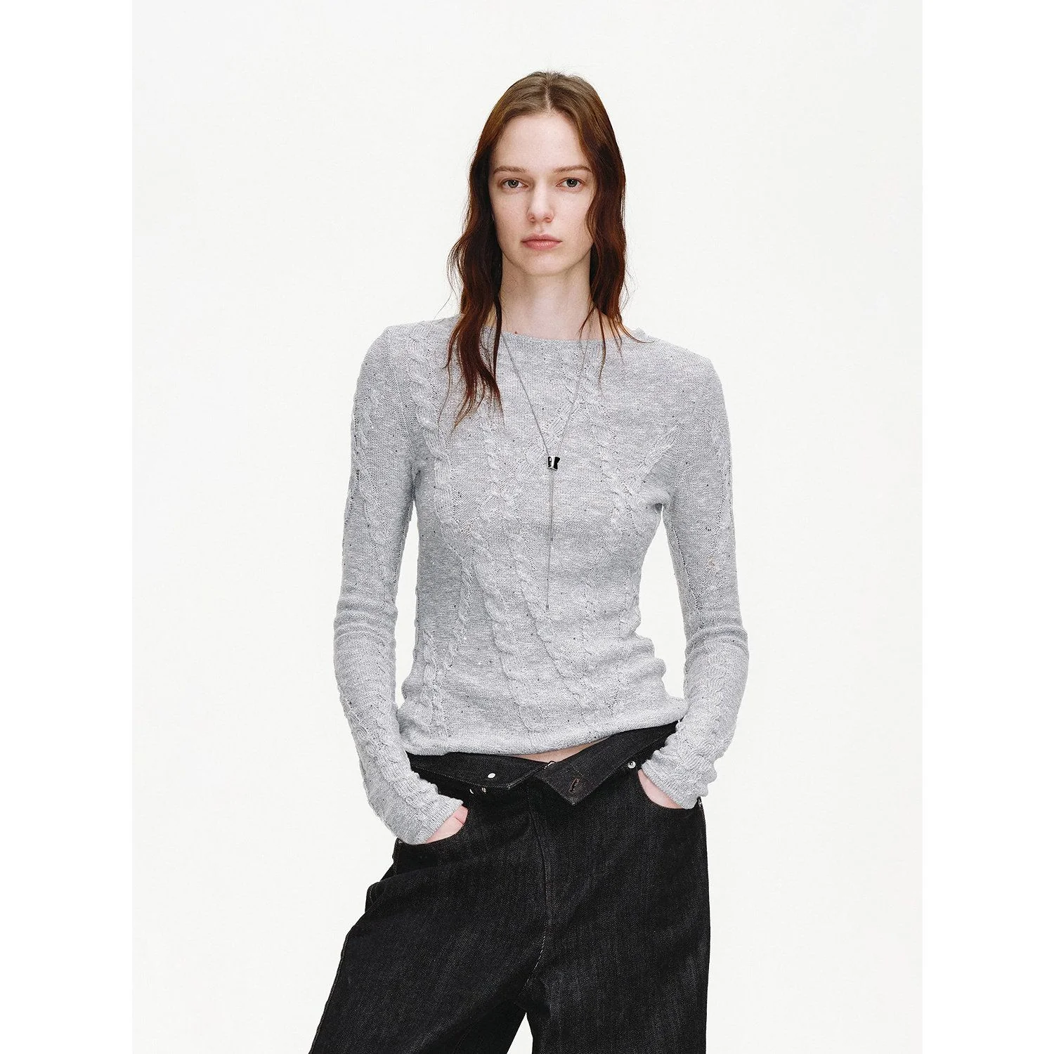 Boatneck Cable Sweater - Image 7