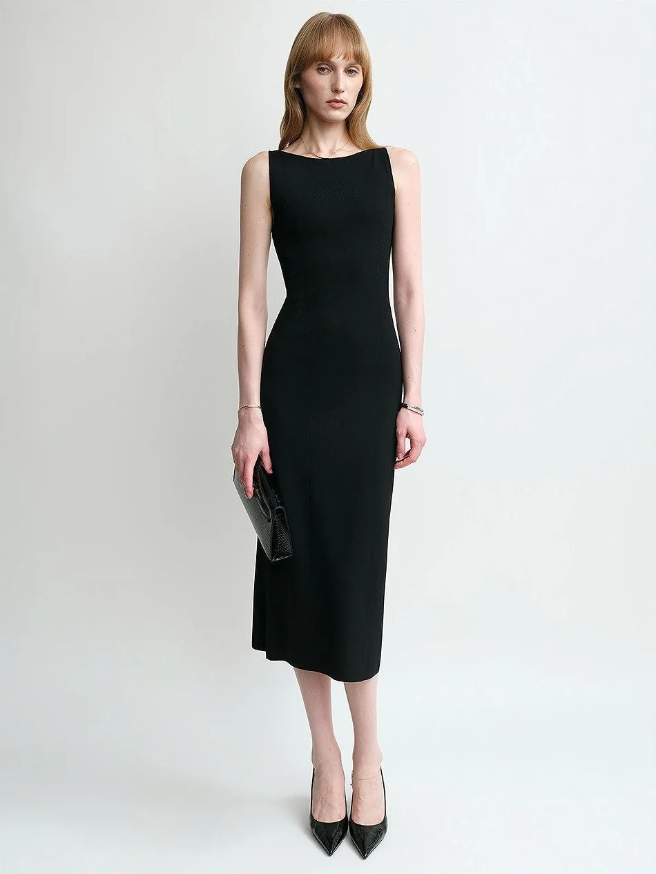 Boatneck Midi Dress - Image 4