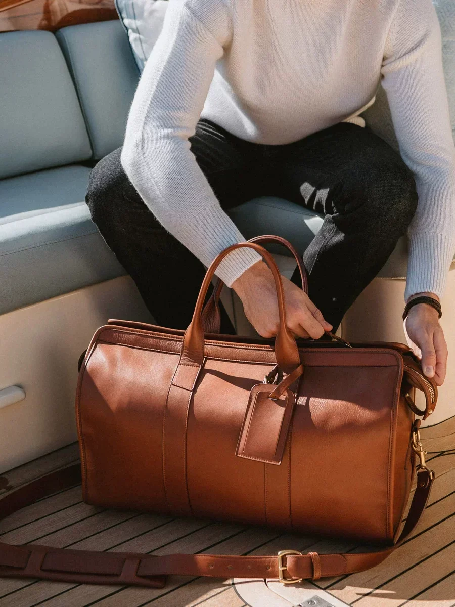 Boston Top-Grain Leather Duffel - Image 3