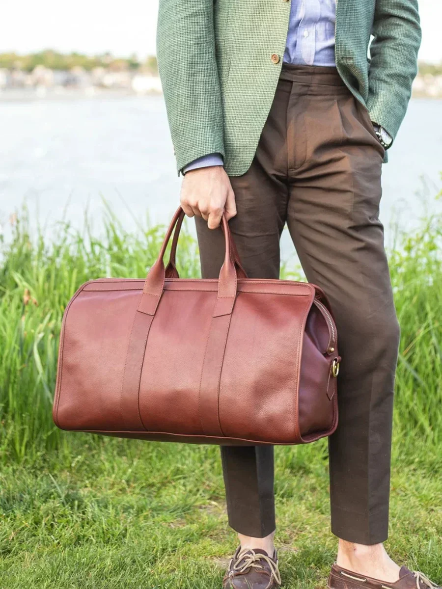 Boston Top-Grain Leather Duffel - Image 4