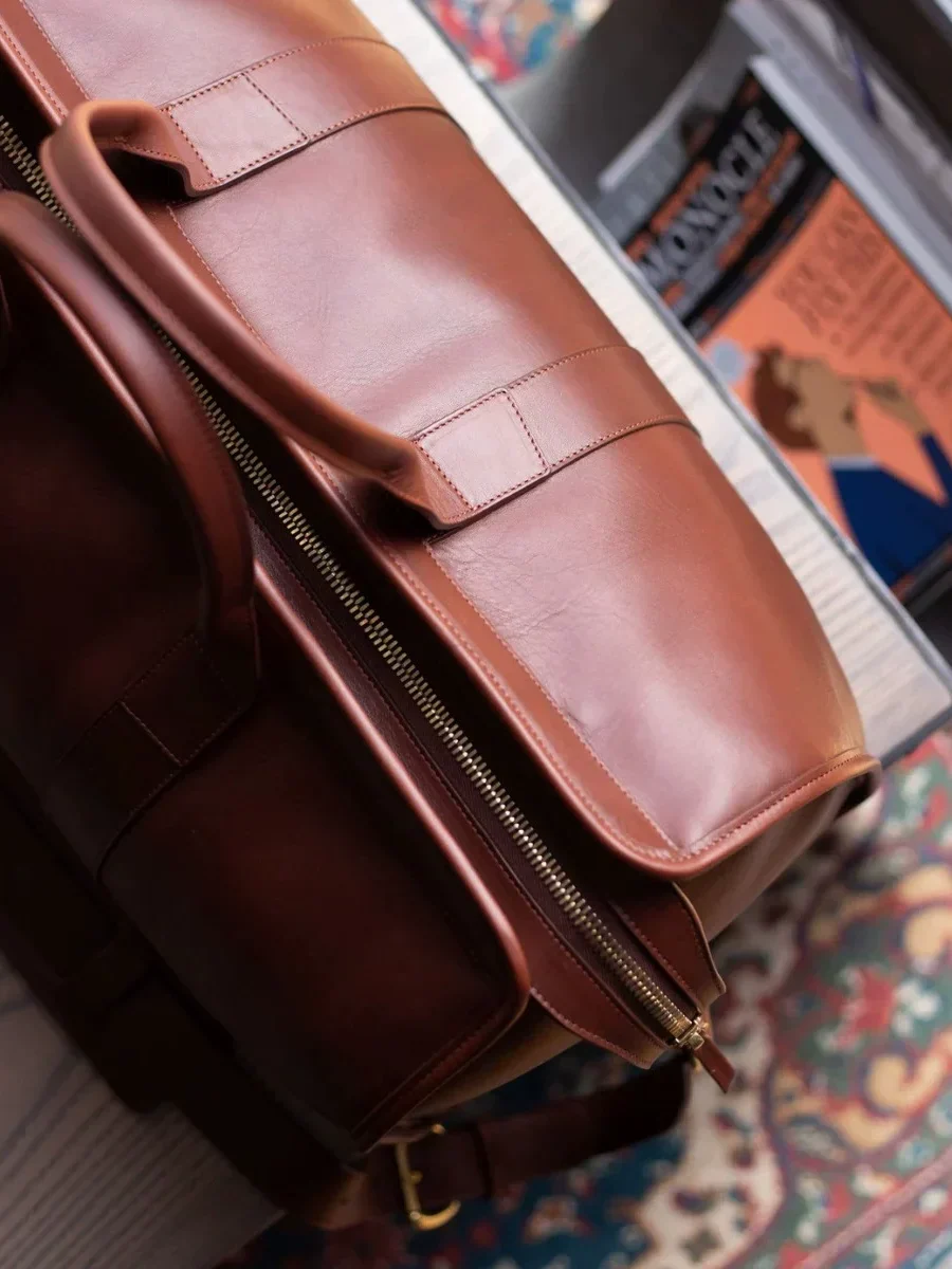 Boston Top-Grain Leather Duffel - Image 5