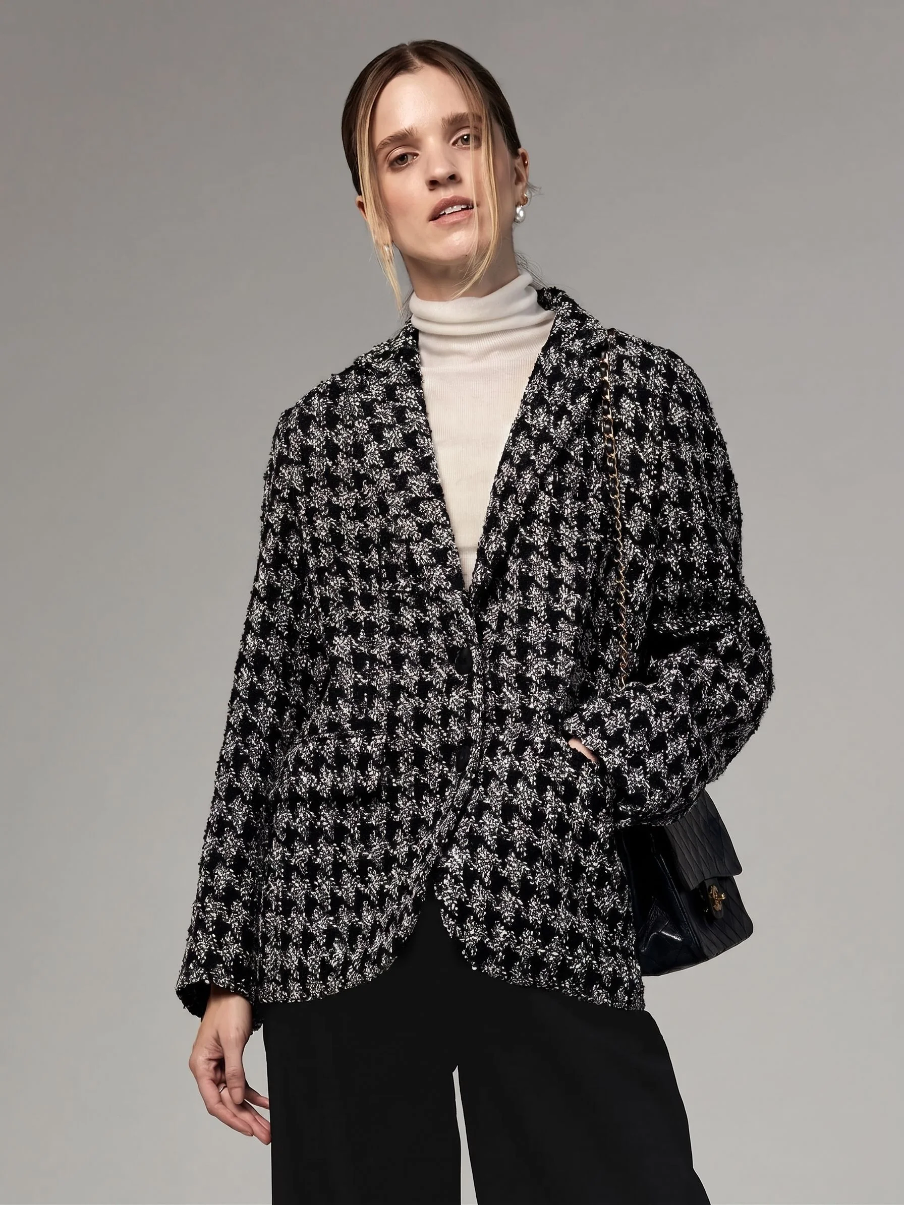 Bouclé Check Blazer