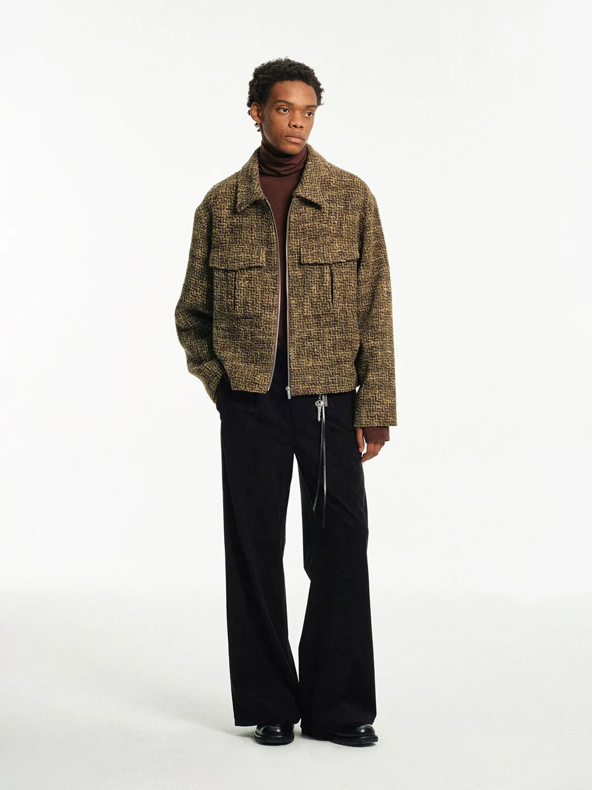 Bouclé Check Zip Jacket - Image 4