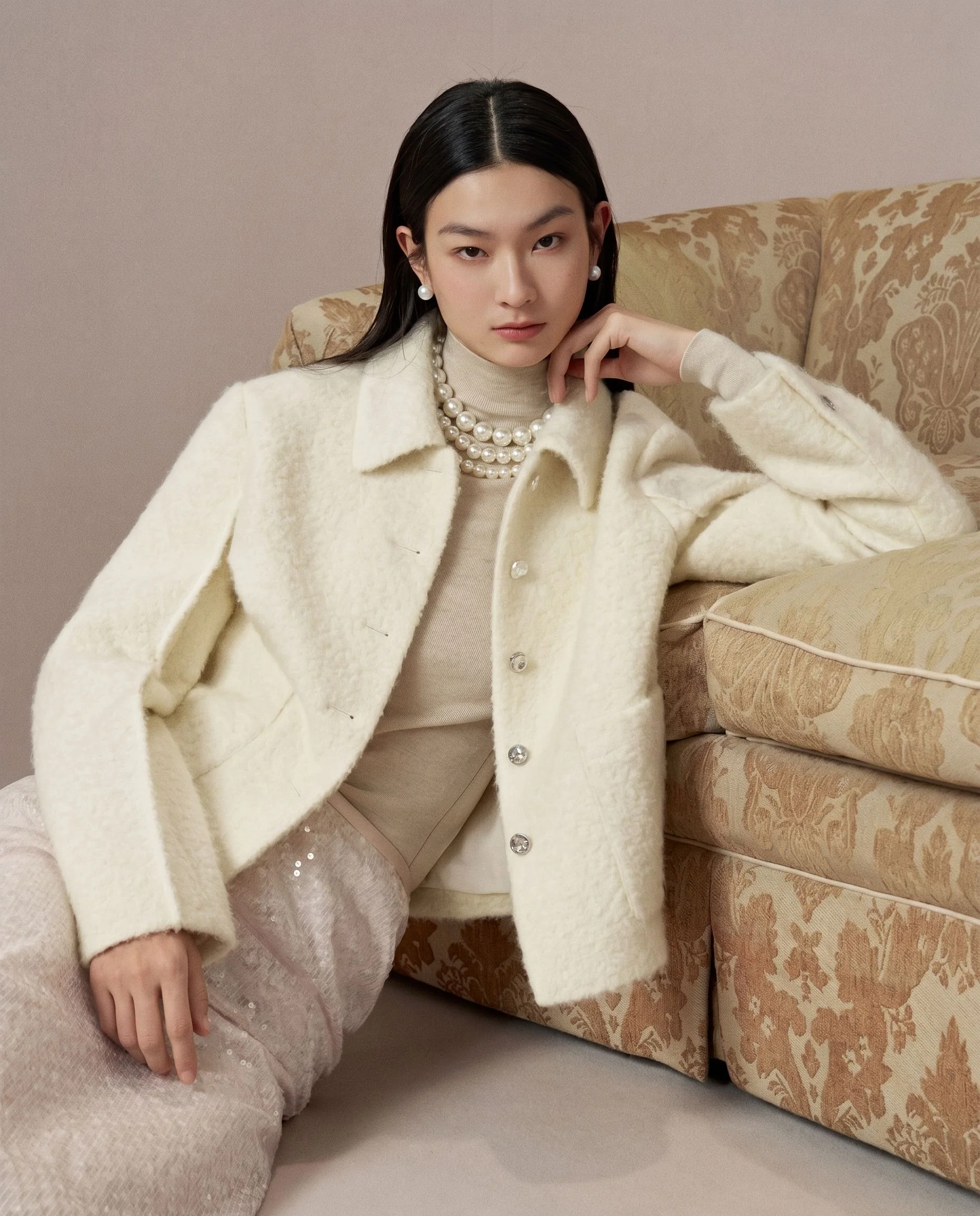 Bouclé Collar Jacket - Image 4