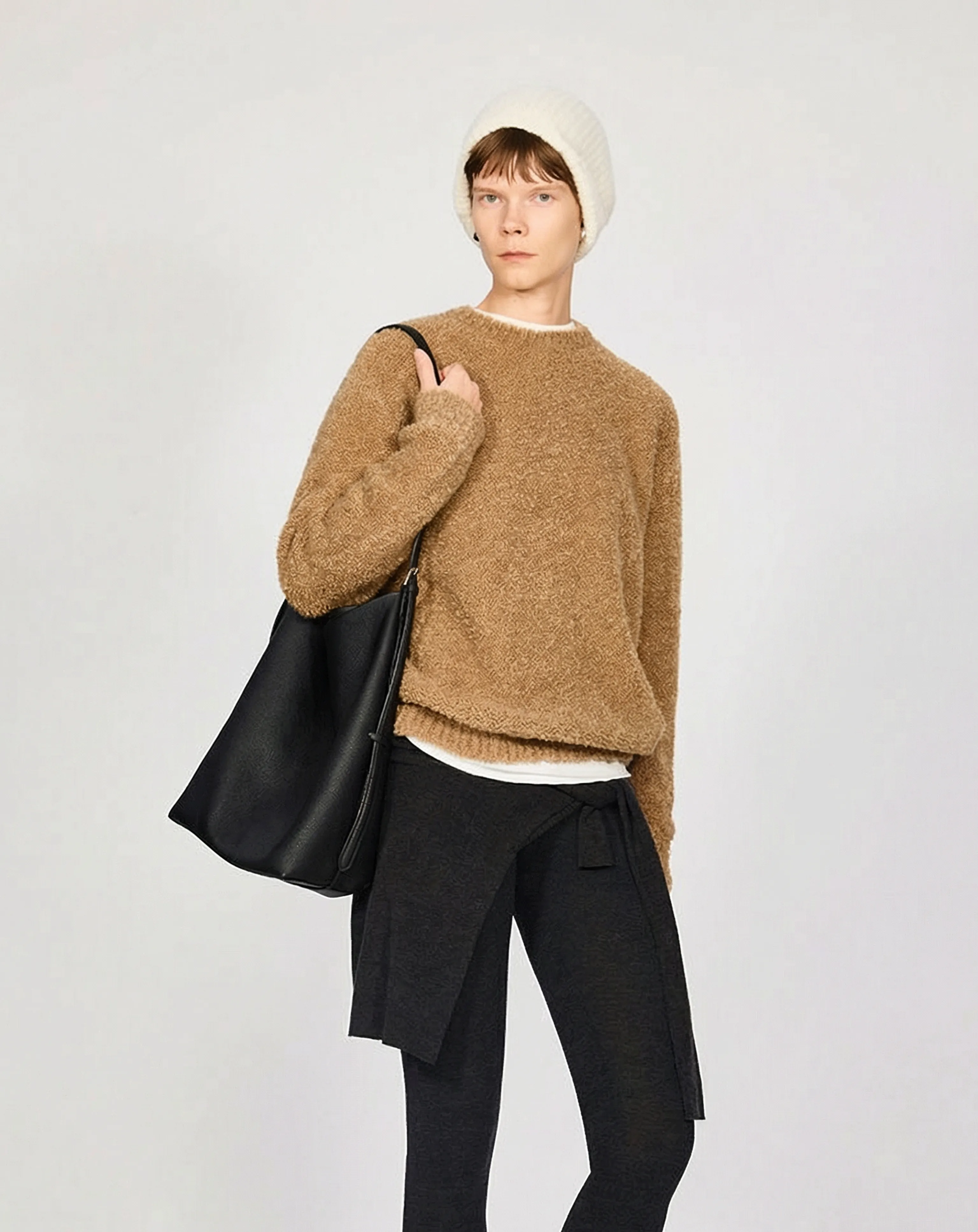 Bouclé Crew Sweater