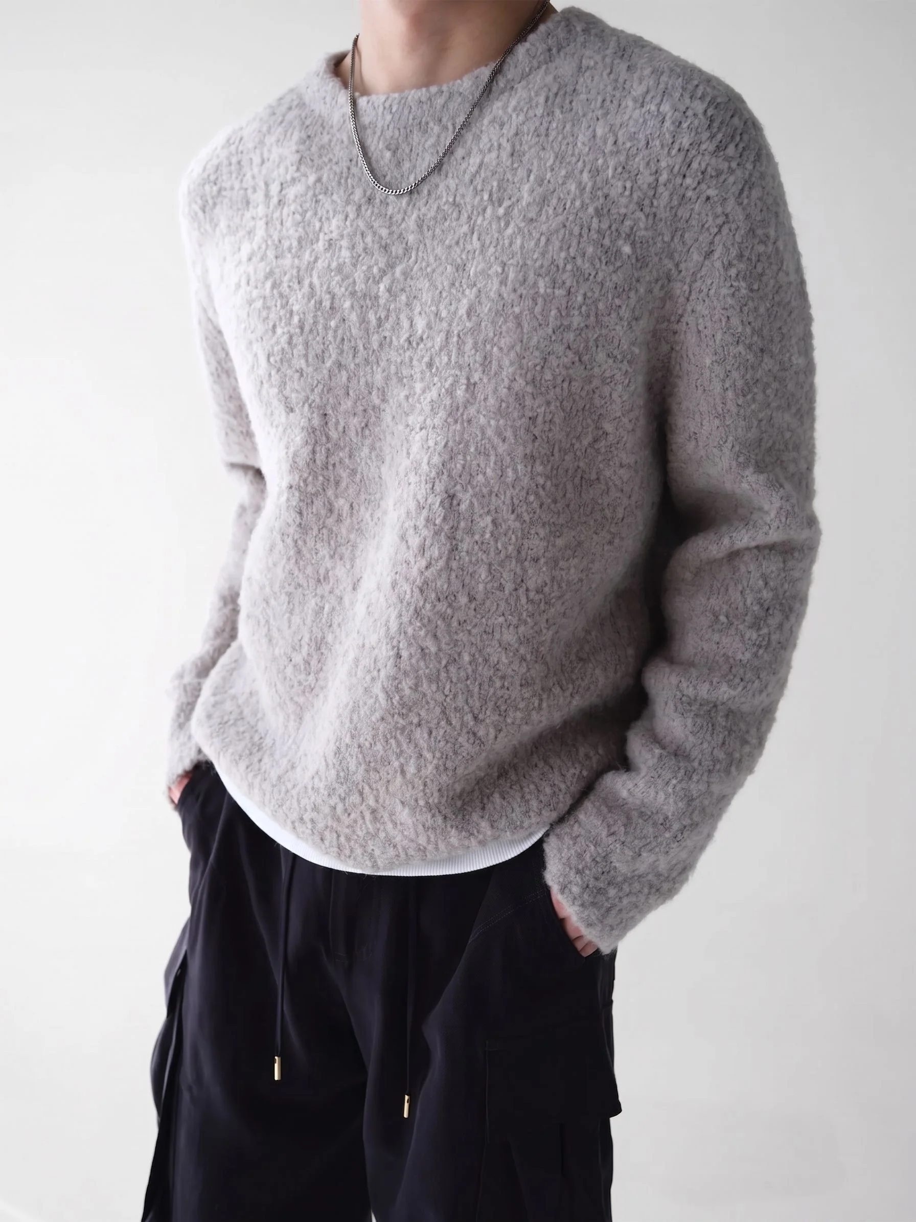 Bouclé Crewneck Sweater - Image 3