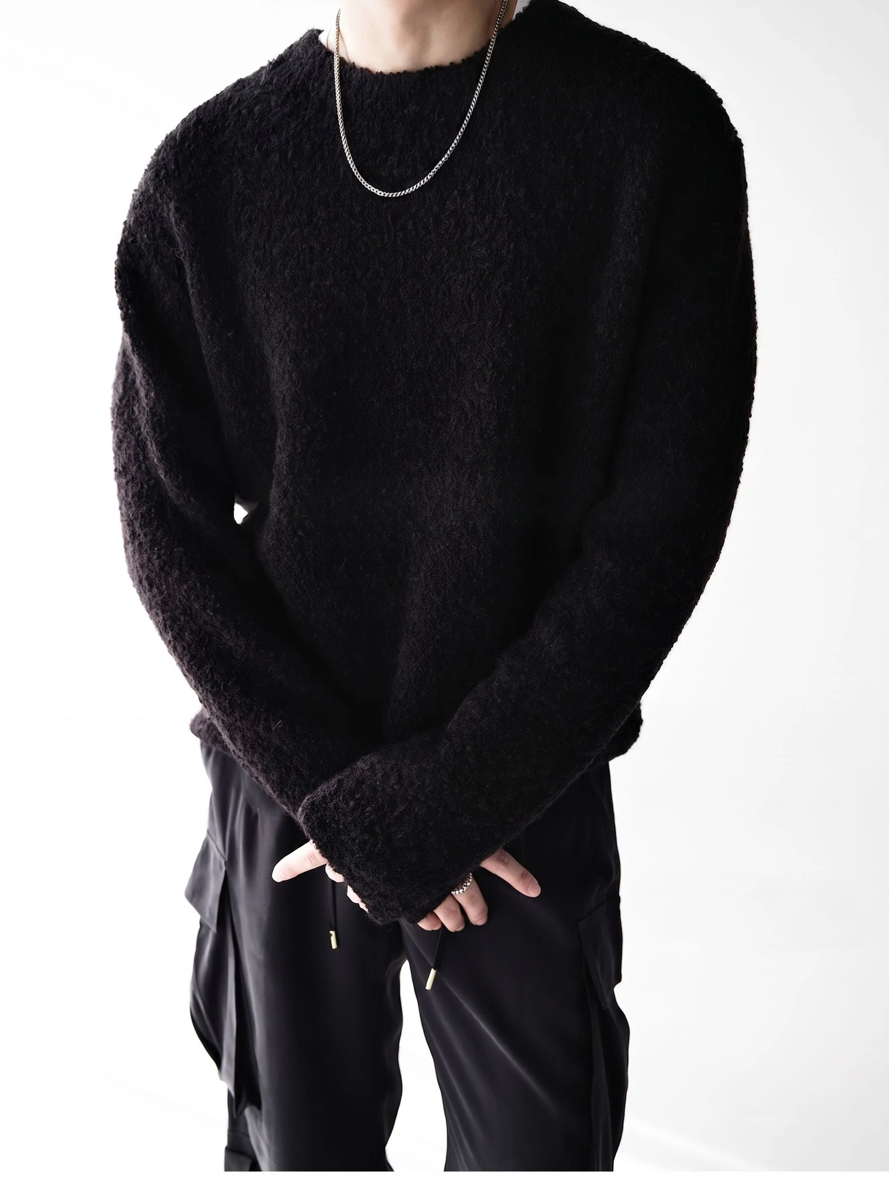 Bouclé Crewneck Sweater - Image 5