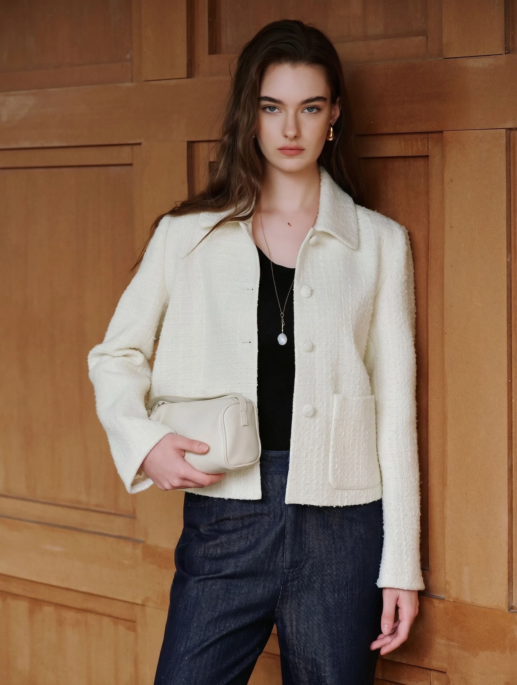 Bouclé Cropped Jacket - Image 6