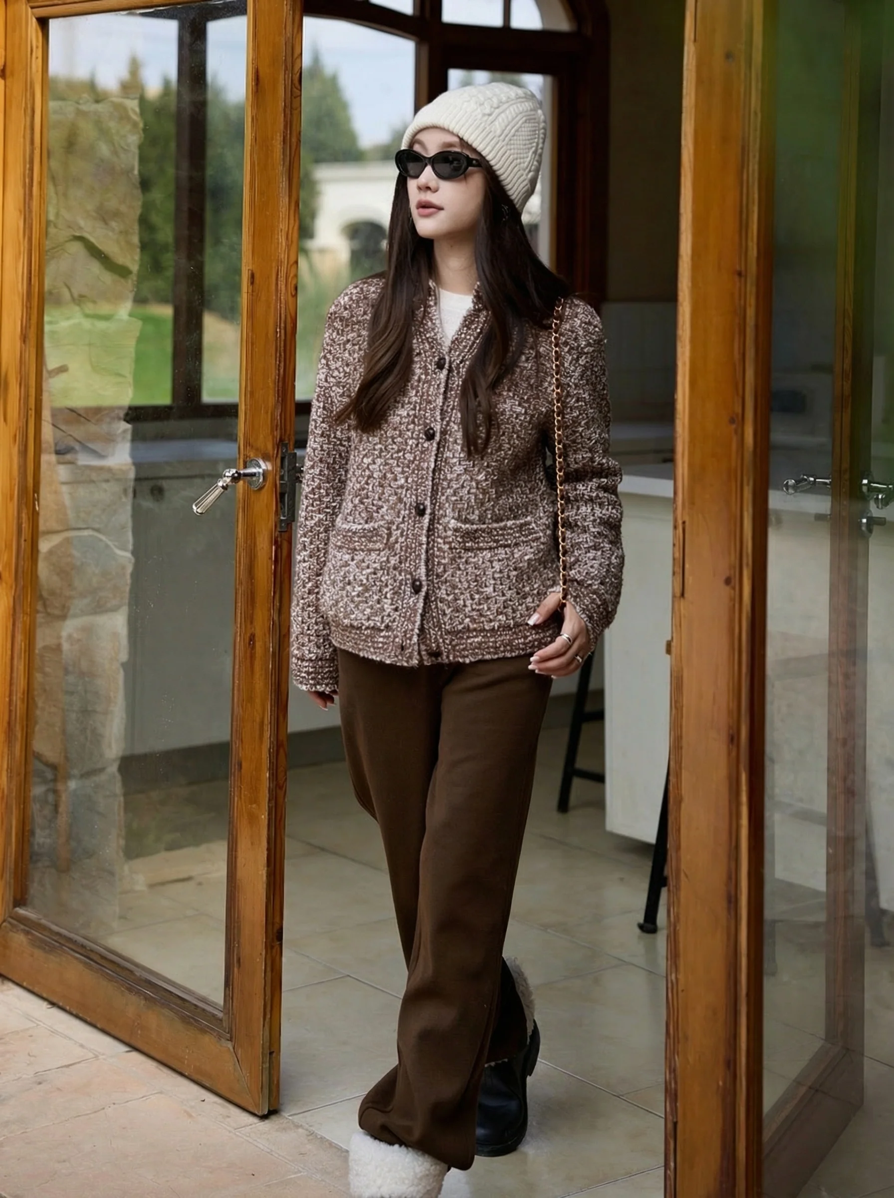 Bouclé Knit Cardigan - Image 6