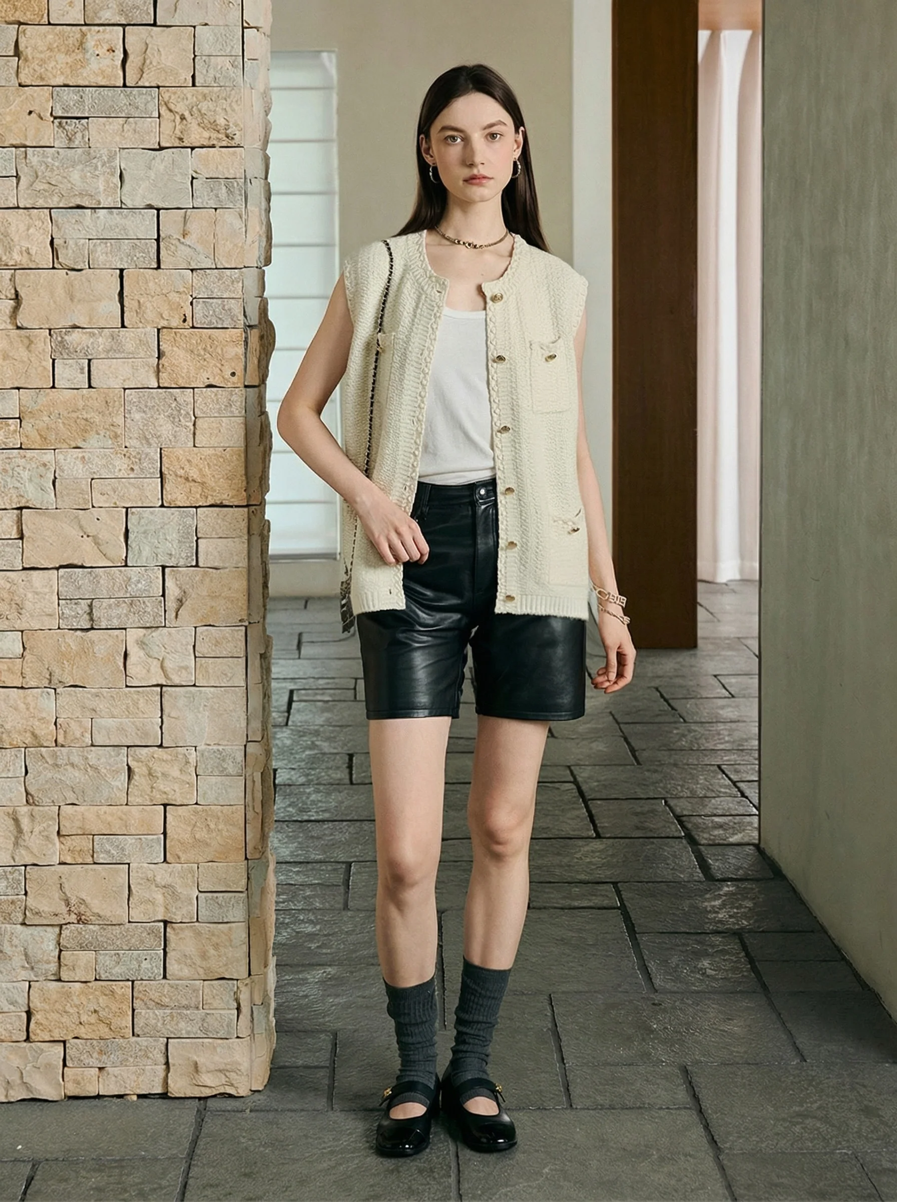 Bouclé Knit Vest - Image 3