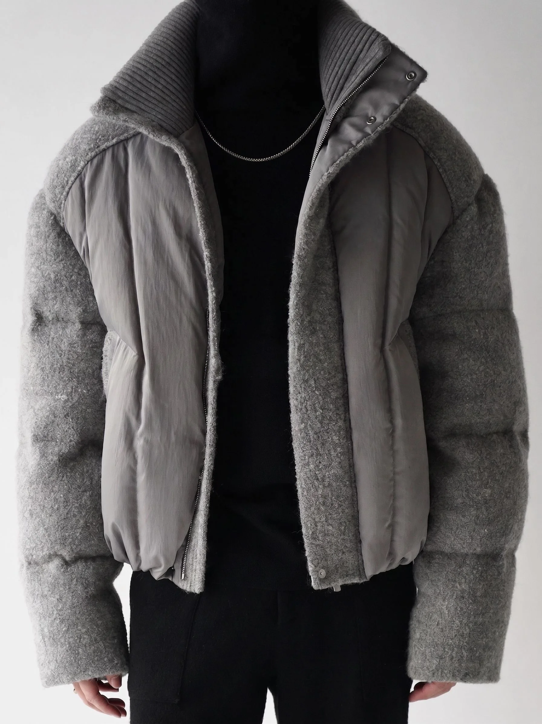 Bouclé Puffer Jacket - Image 4