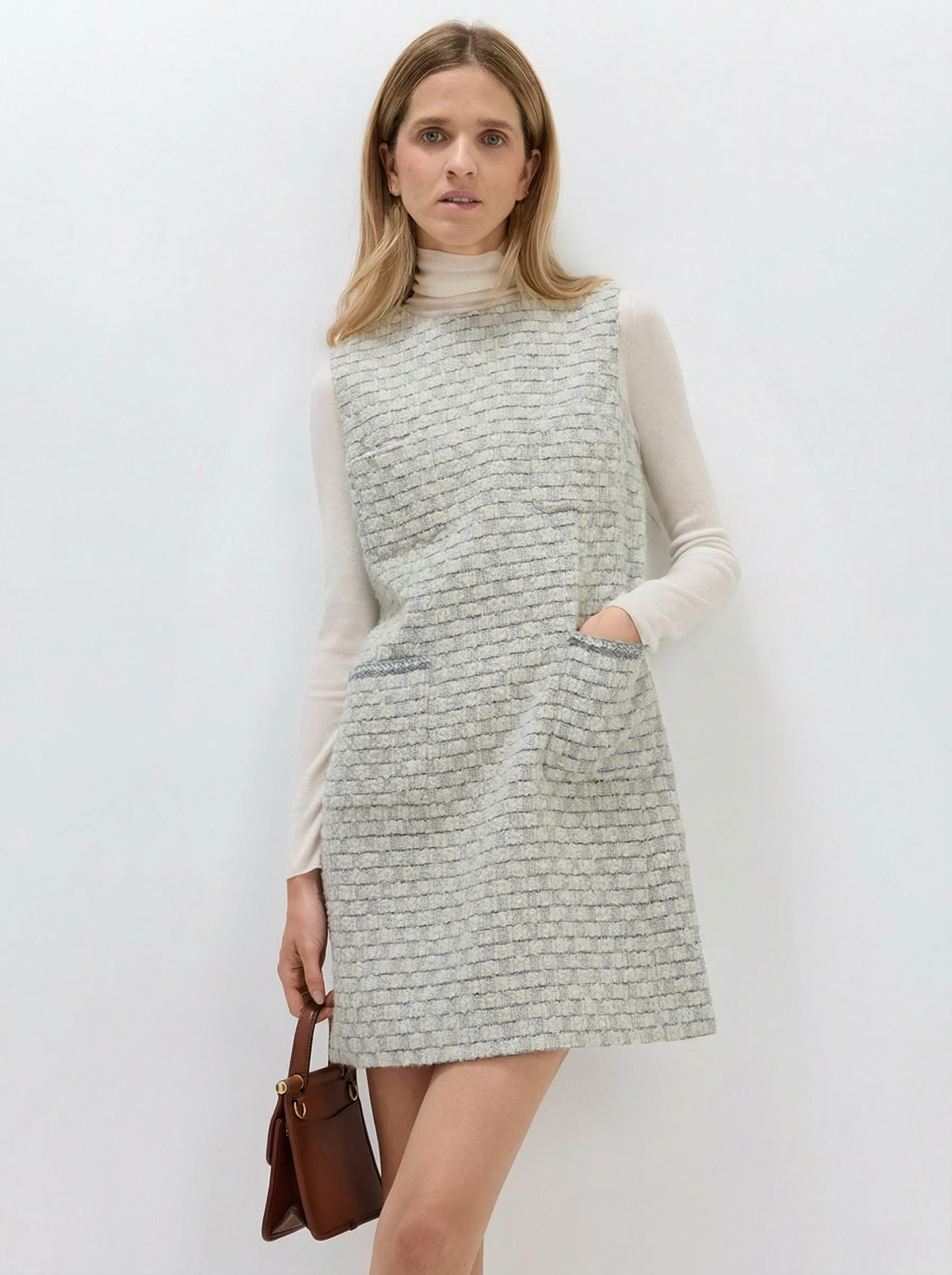 Bouclé Shift Dress