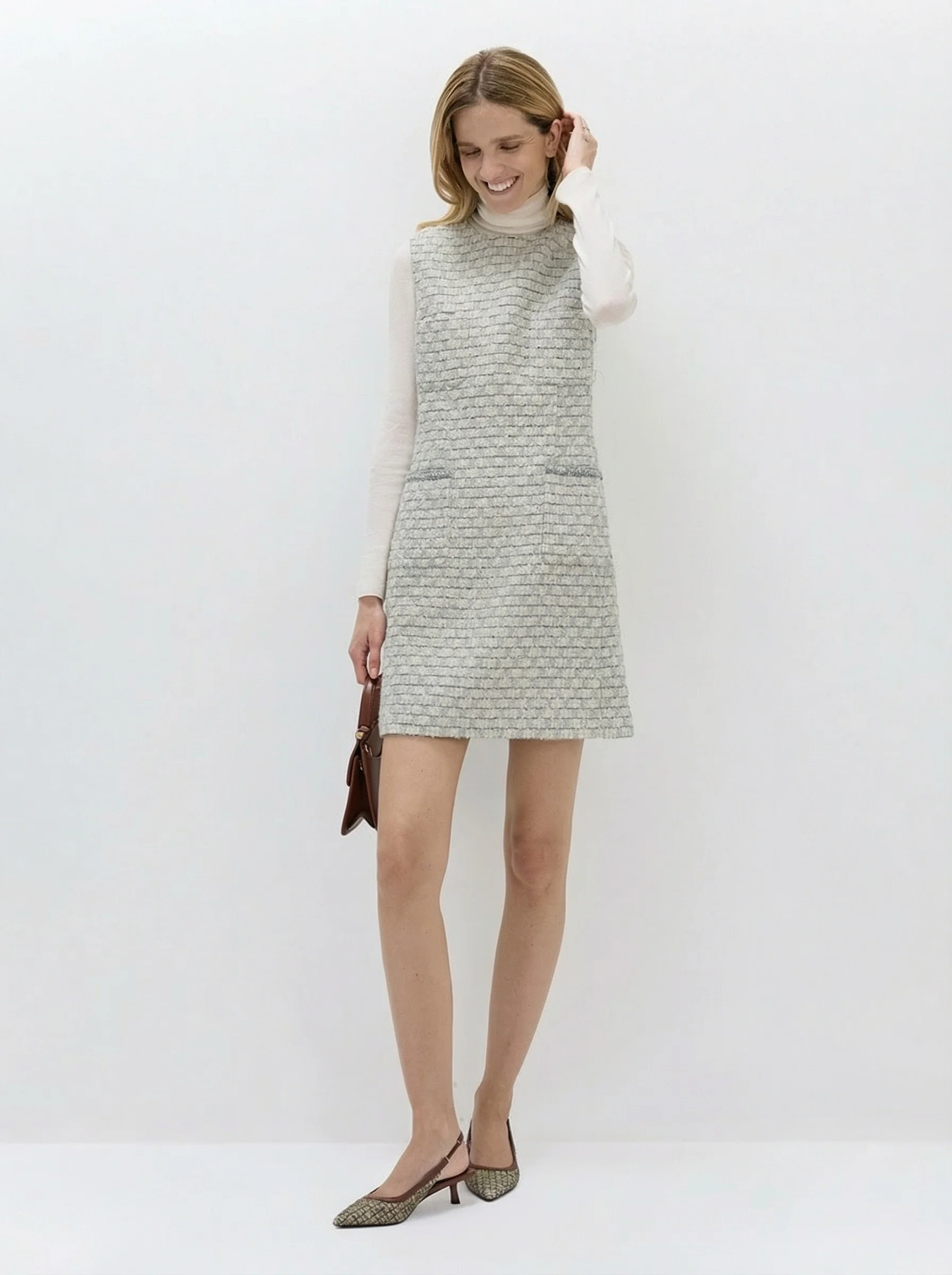Bouclé Shift Dress - Image 2