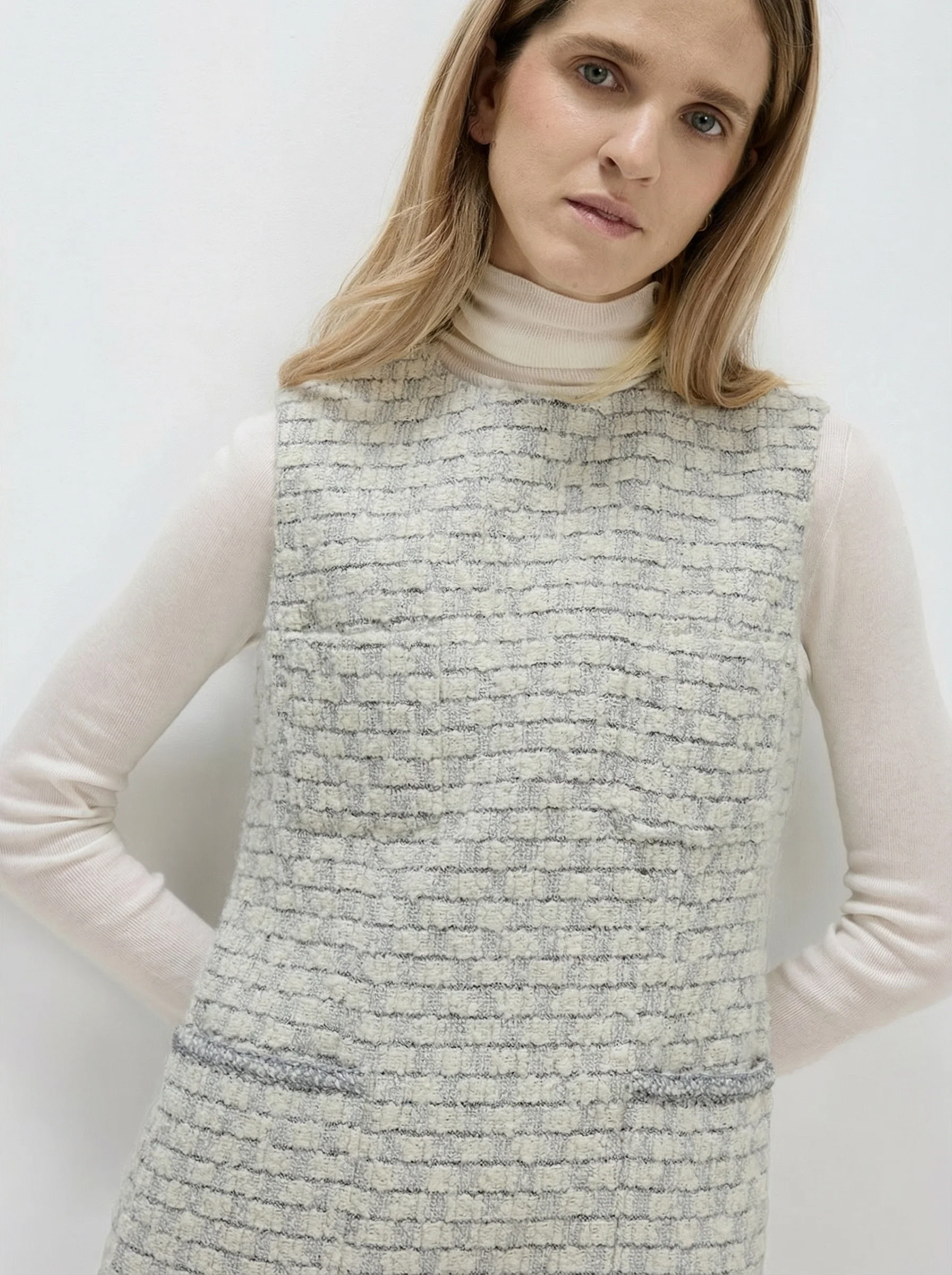 Bouclé Shift Dress - Image 4