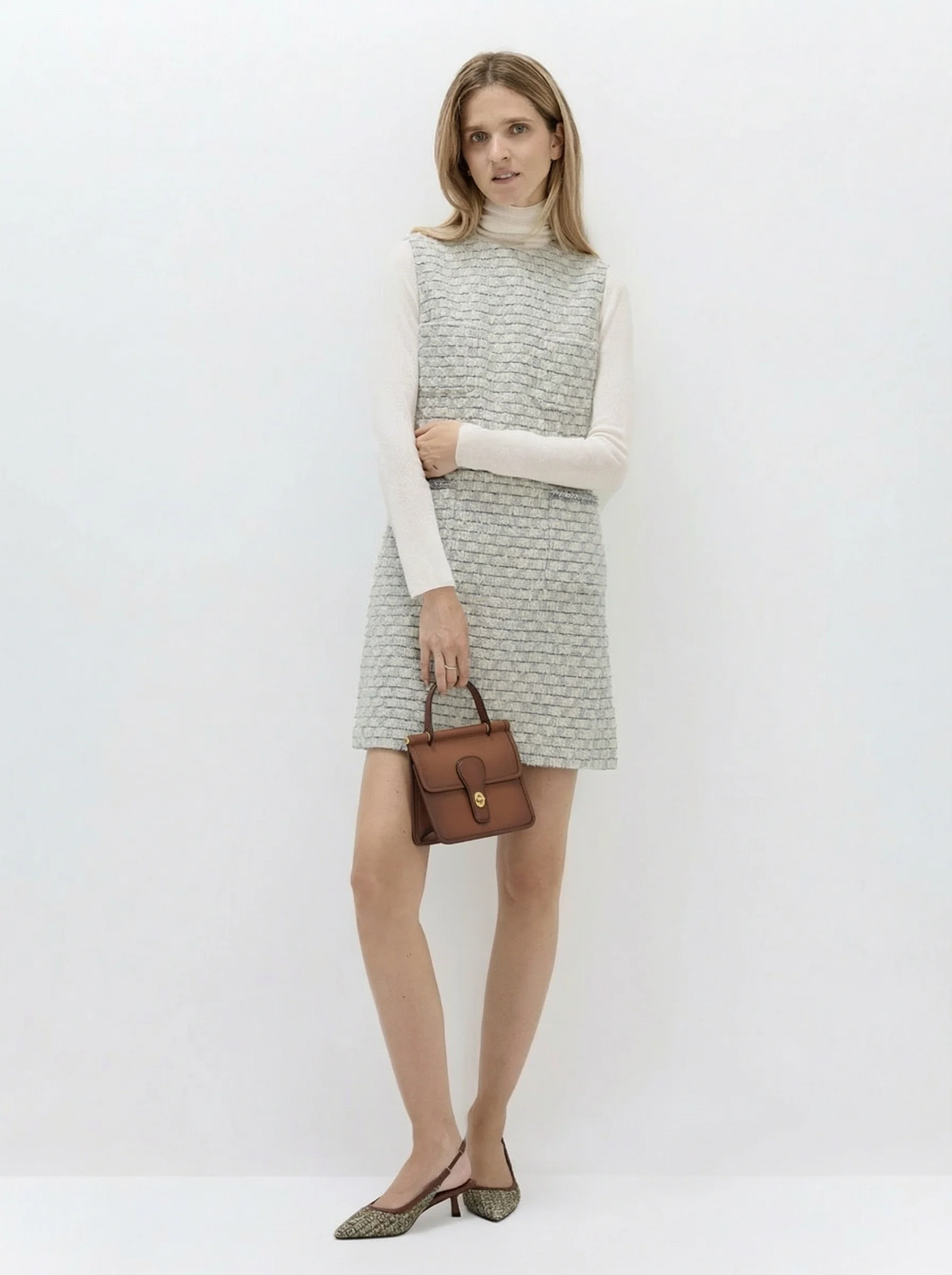 Bouclé Shift Dress - Image 5