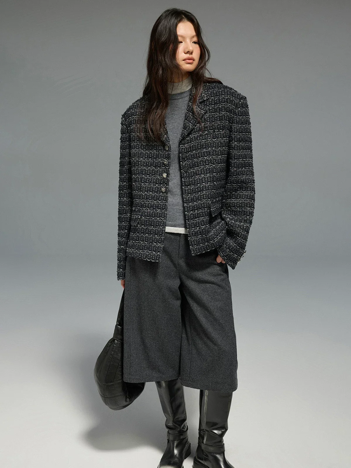 Bouclé Tweed Blazer