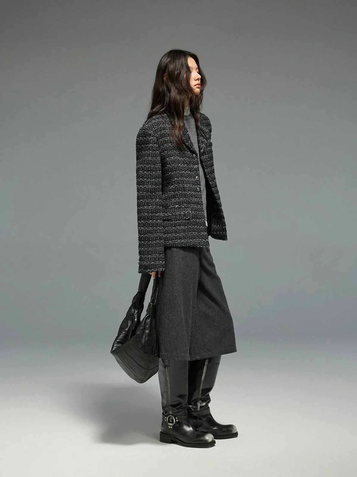 Bouclé Tweed Blazer - Image 3