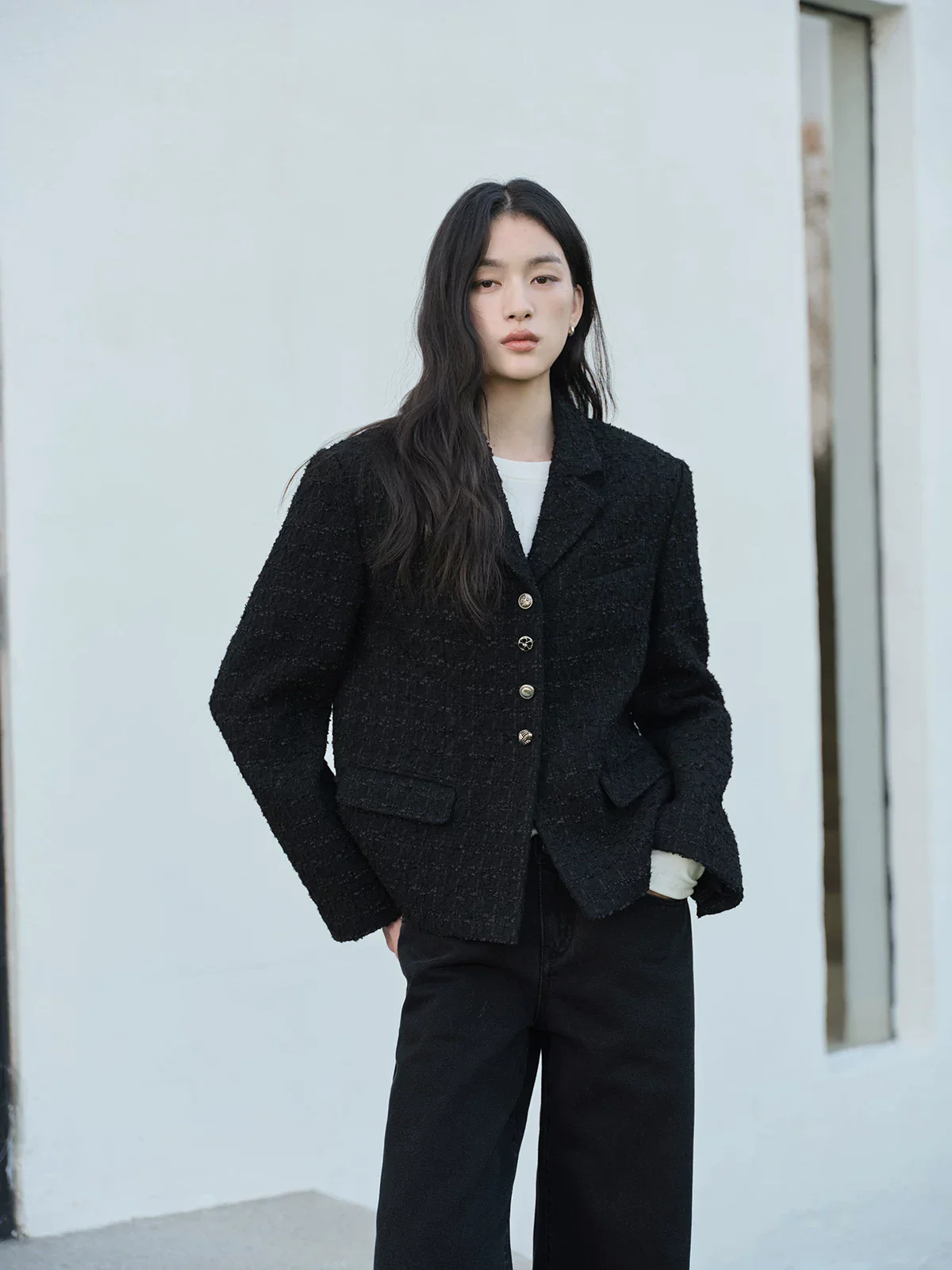Bouclé Tweed Blazer - Image 4