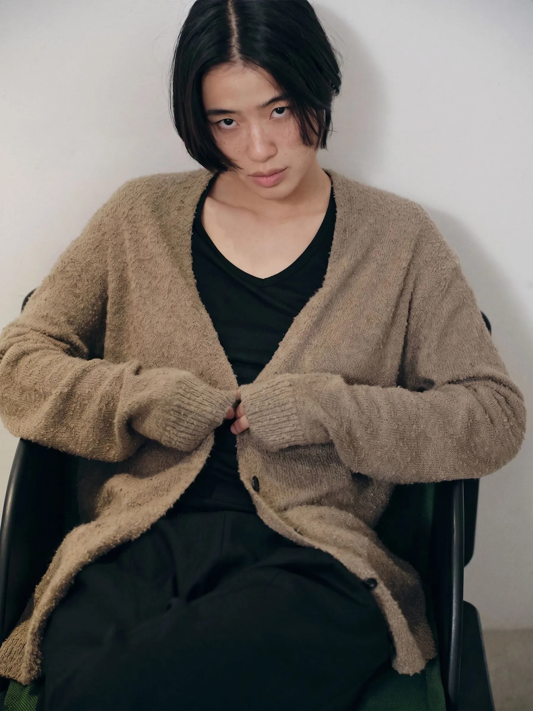 Bouclé V-Neck Cardigan