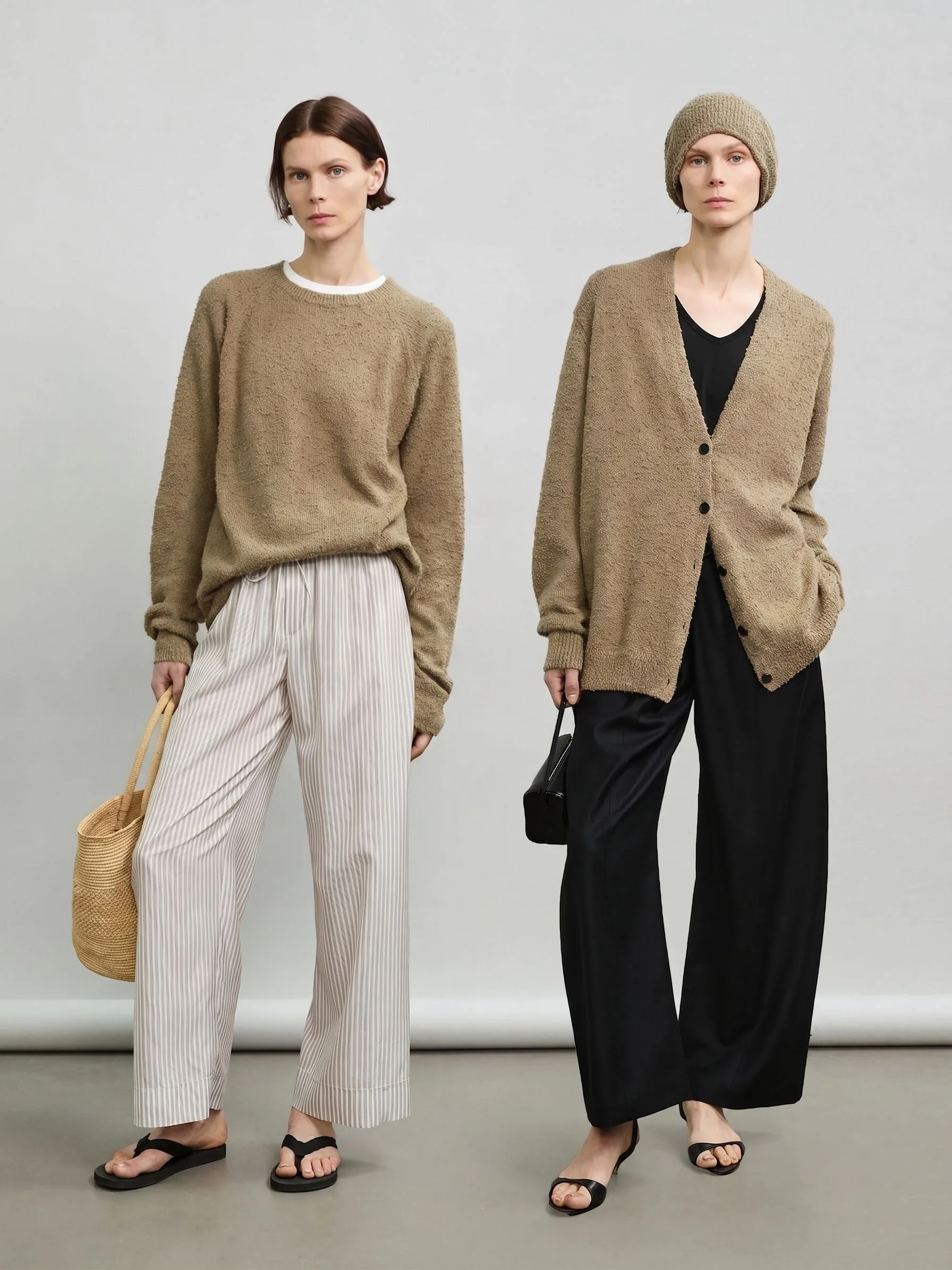 Bouclé V-Neck Cardigan - Image 4