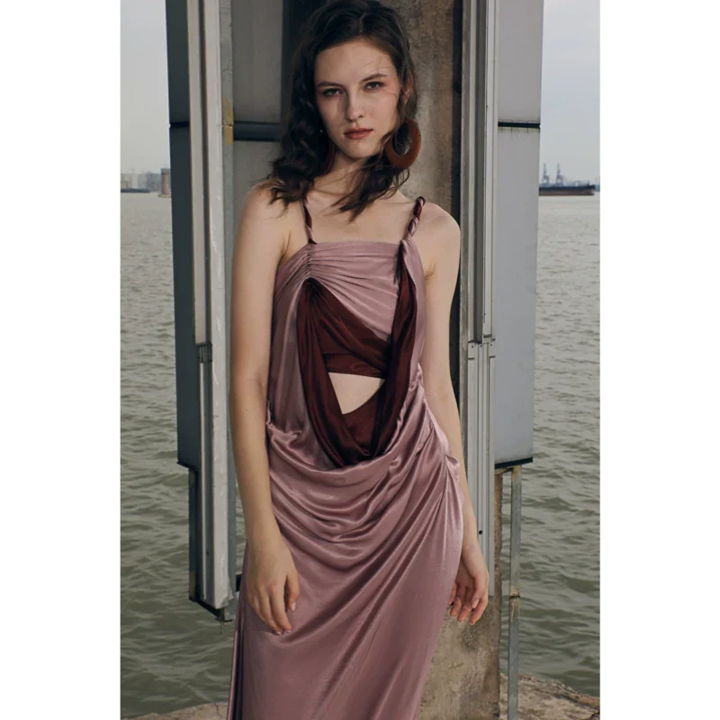 Boundless Draped Cutout Dress