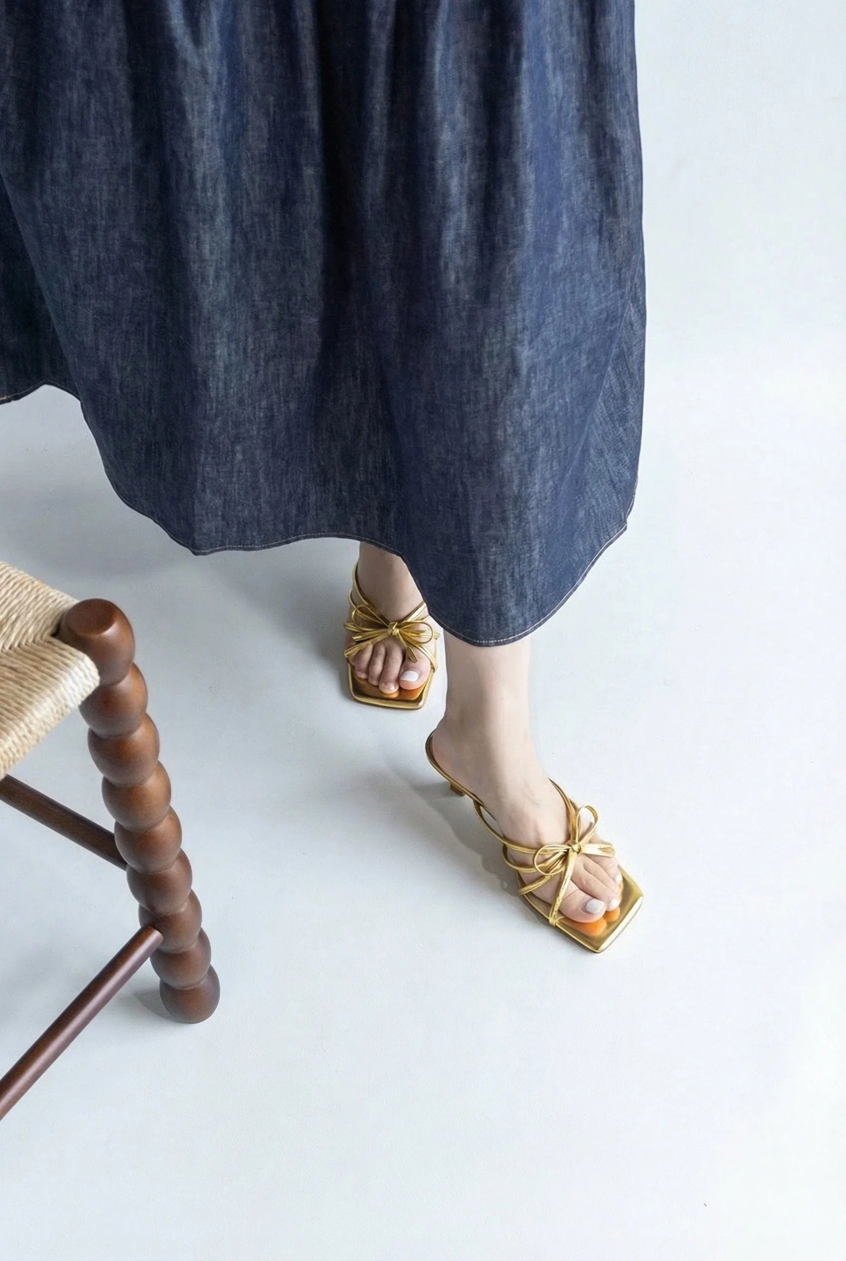 Bow Kitten-Heel Sandals - Image 5