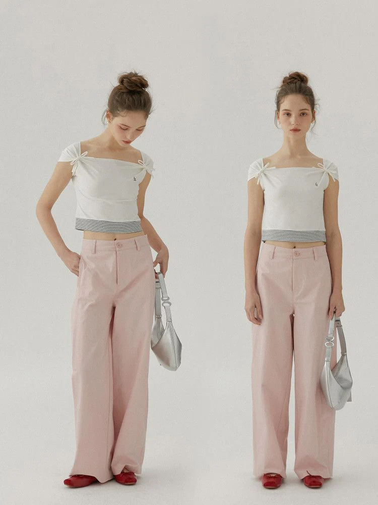 Bow Shoulder Crop Top - Image 3