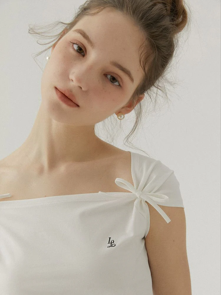 Bow Shoulder Crop Top - Image 4