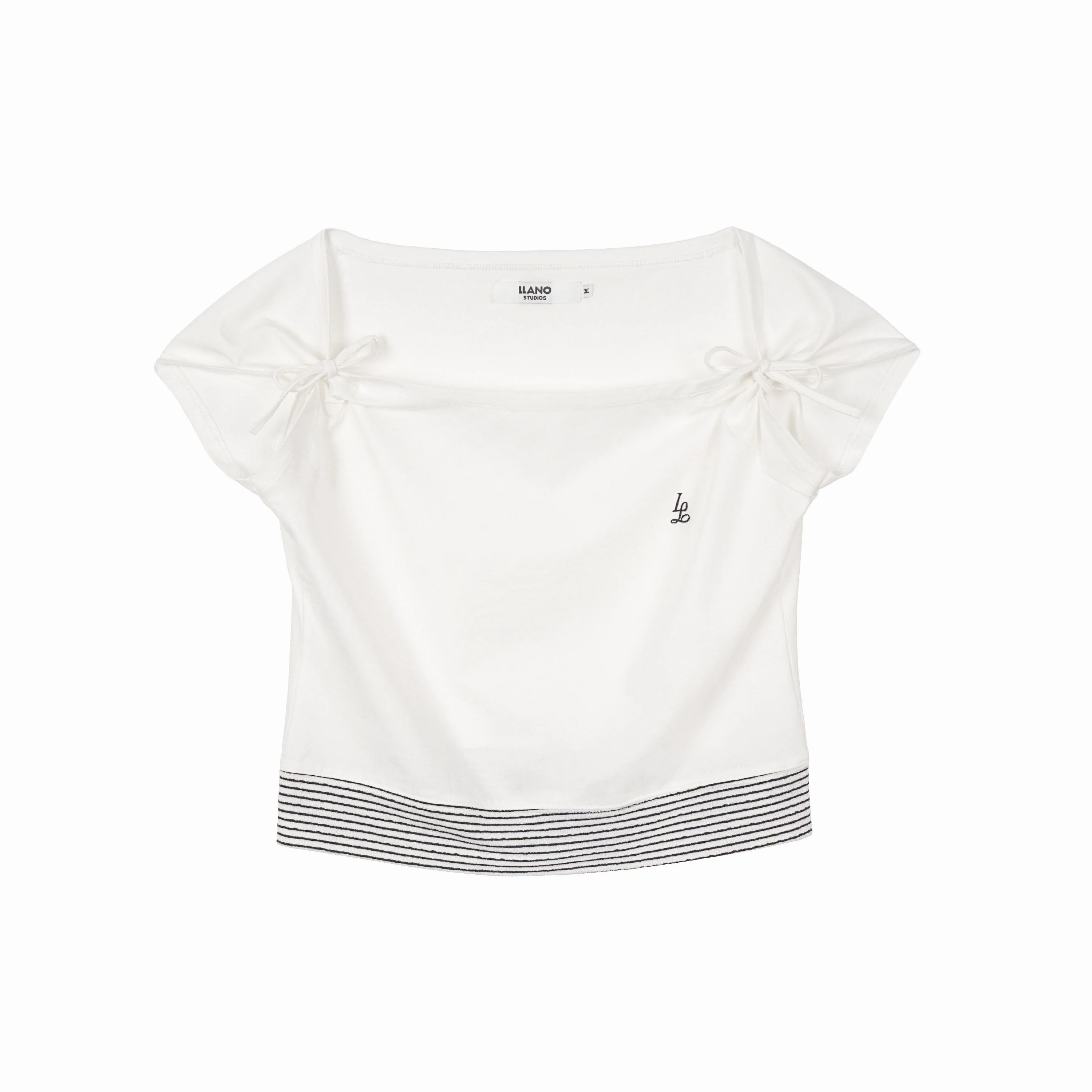 Bow Shoulder Crop Top - Image 5