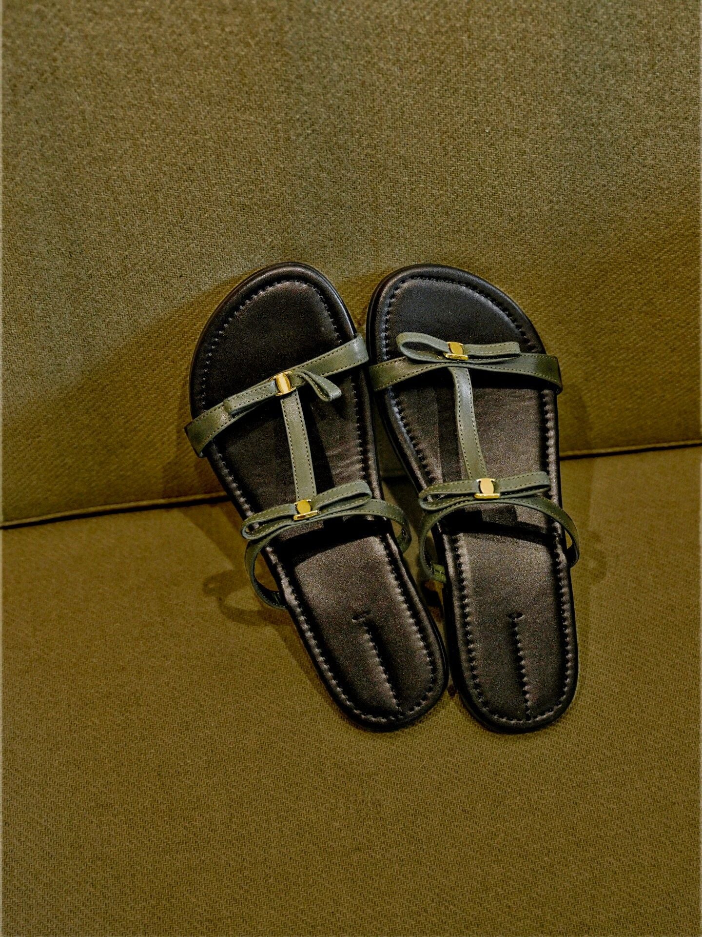 Bow T-Strap Slides - Image 5