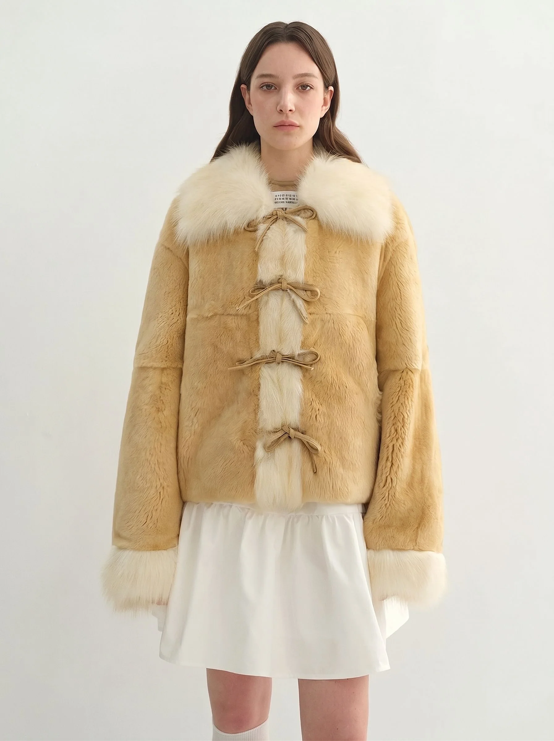 Bow-Tie Fur Jacket - Image 2