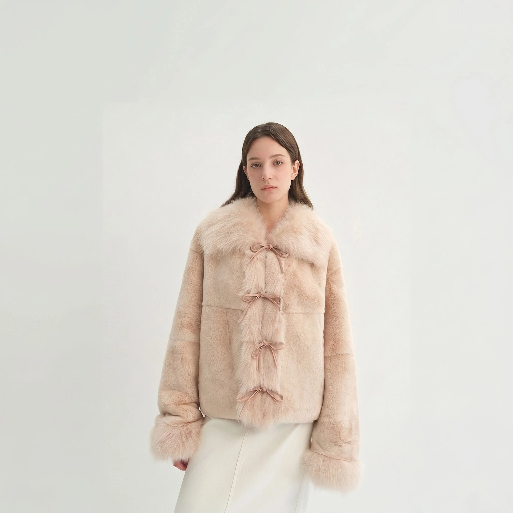 Bow-Tie Fur Jacket - Image 6