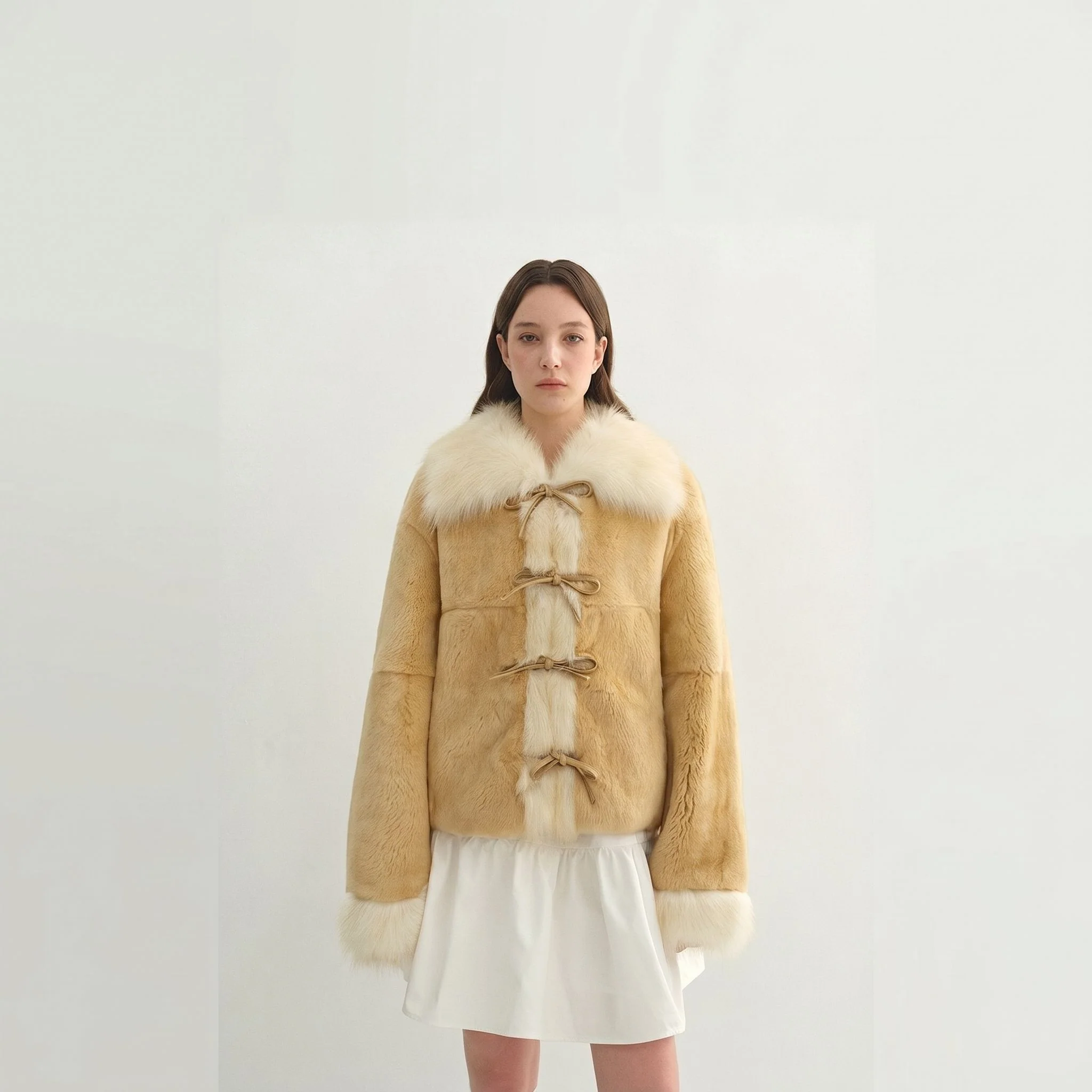 Bow-Tie Fur Jacket - Image 7