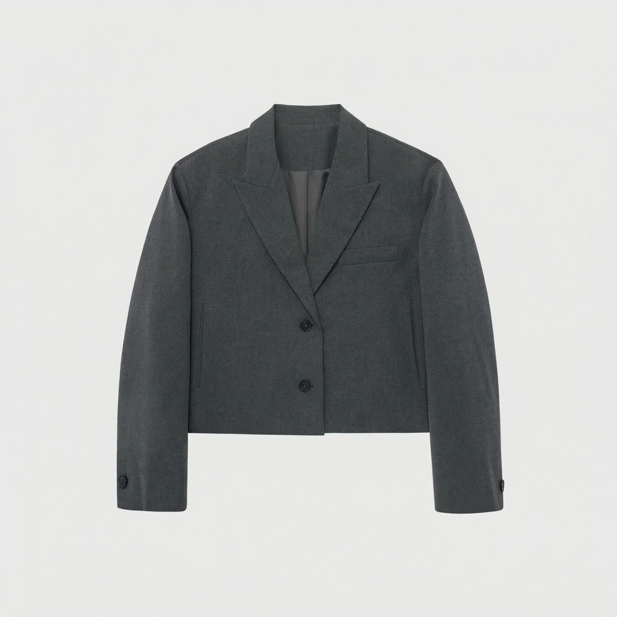 Boxy Pleated Skirt and Oversized Blazer Ensemble - Image 5