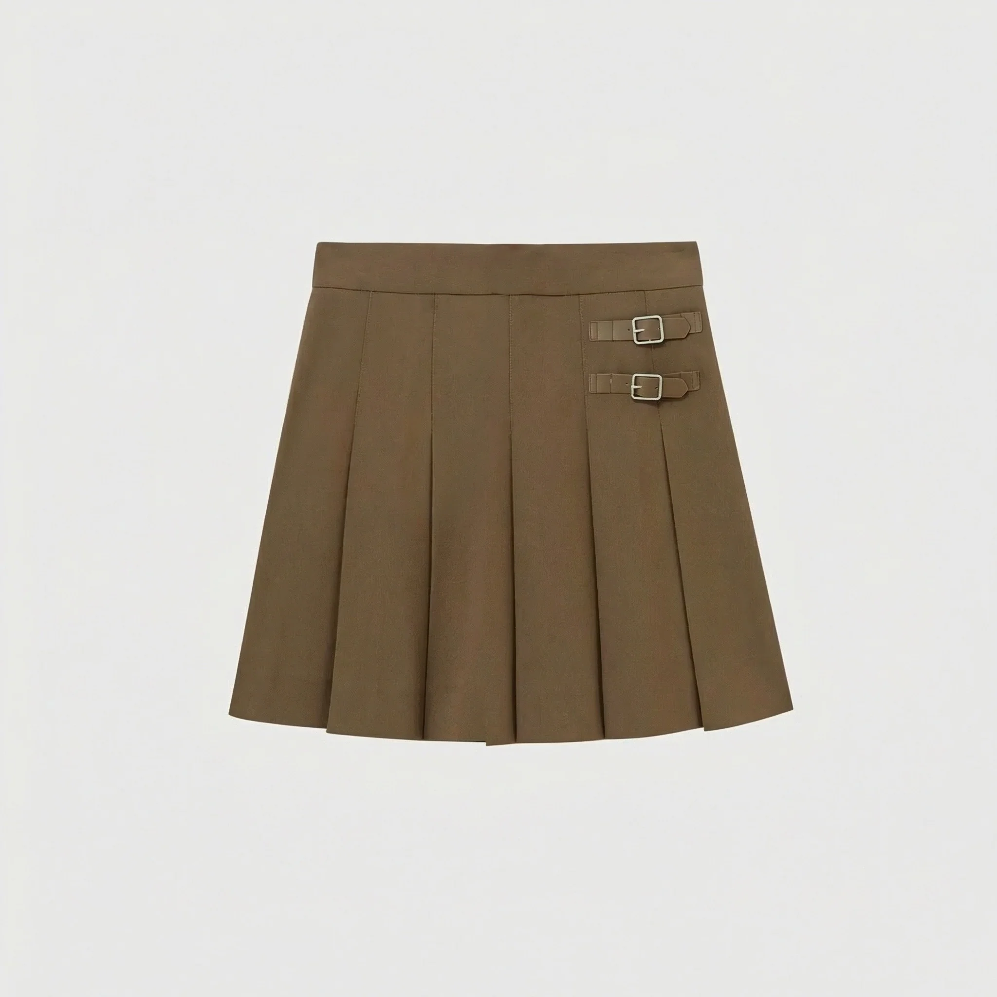Boxy Pleated Skirt and Oversized Blazer Ensemble - Image 7